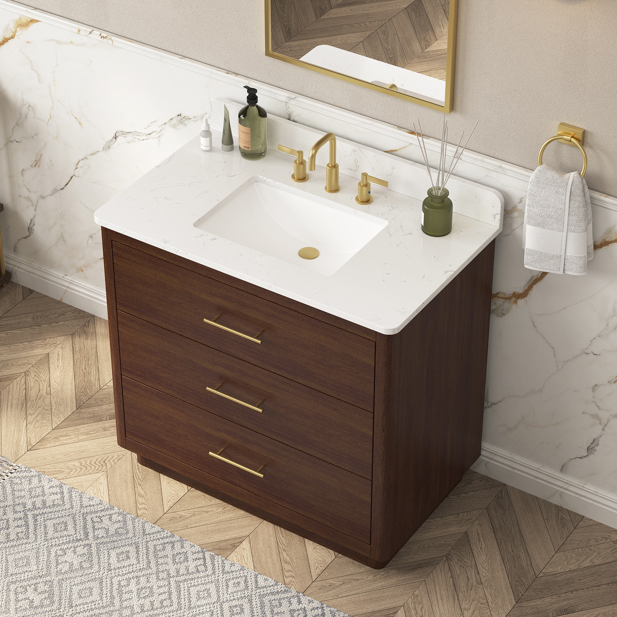 DELUXE LIVING V24002-36WT Bath-Vanity-Combo - View #10