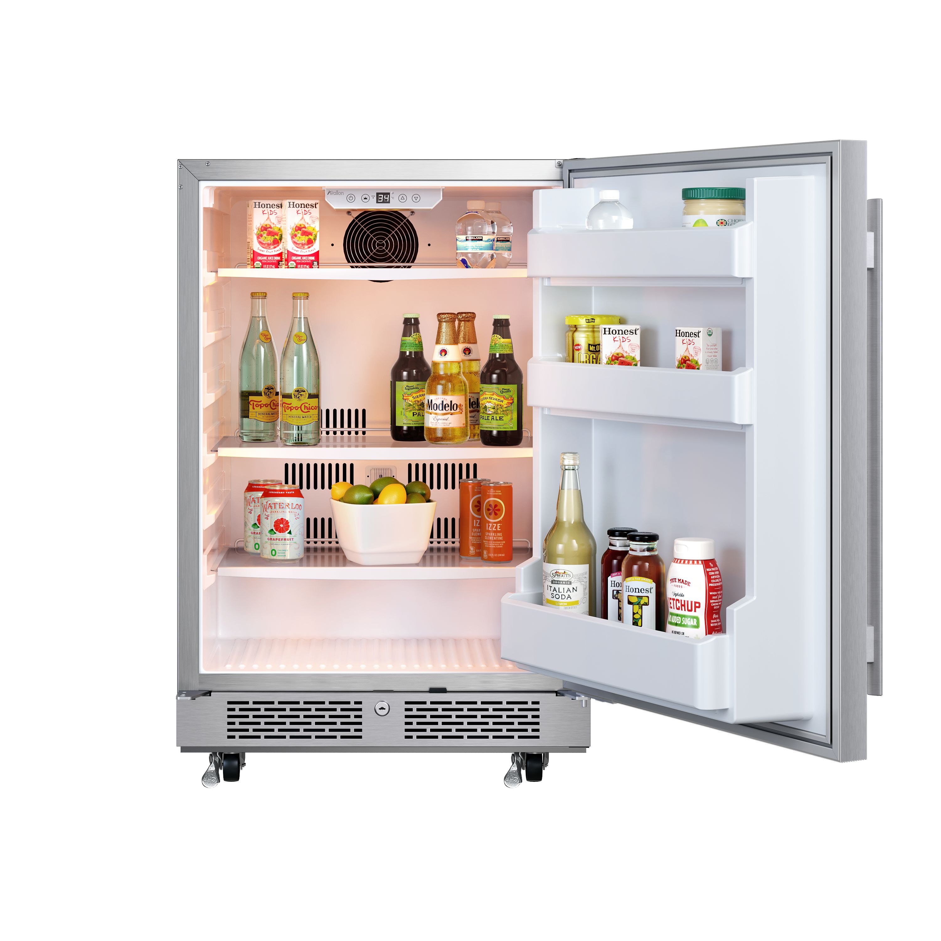 Avallon 3.35-cu ft Counter-depth Built-In /freestanding Mini Fridge  (Stainless Steel)