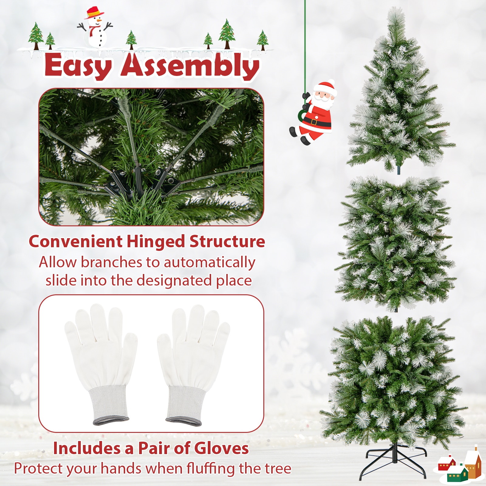 WELLFOR CM-HWY-23443US Artificial-Christmas-Trees - View #8