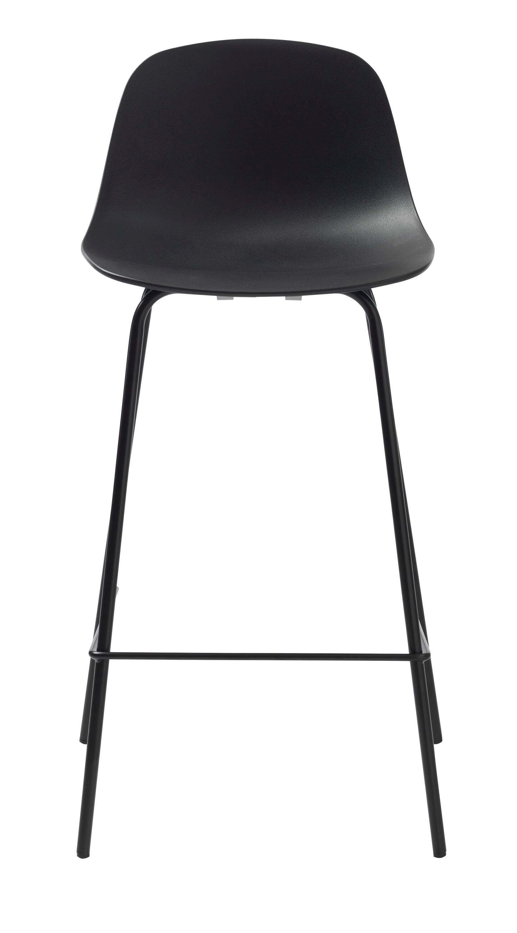  WT-4202-BLK Black 26.6-in H Counter height (24-in to 27-in) Round Seat Metal Back Bar Stool Back