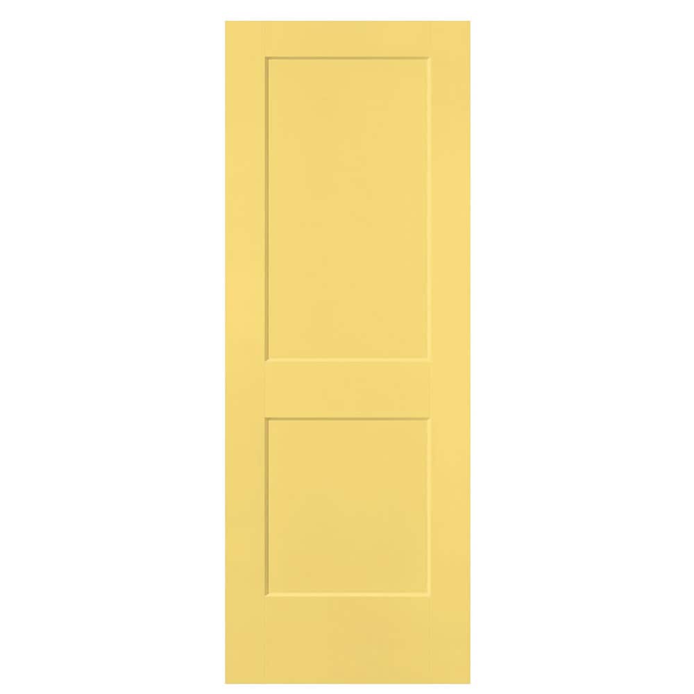 Masonite 826413 Logan 24-in x 80-in Marigold 2-panel square Smooth Hollow core Prefinished Molded composite Slab Door