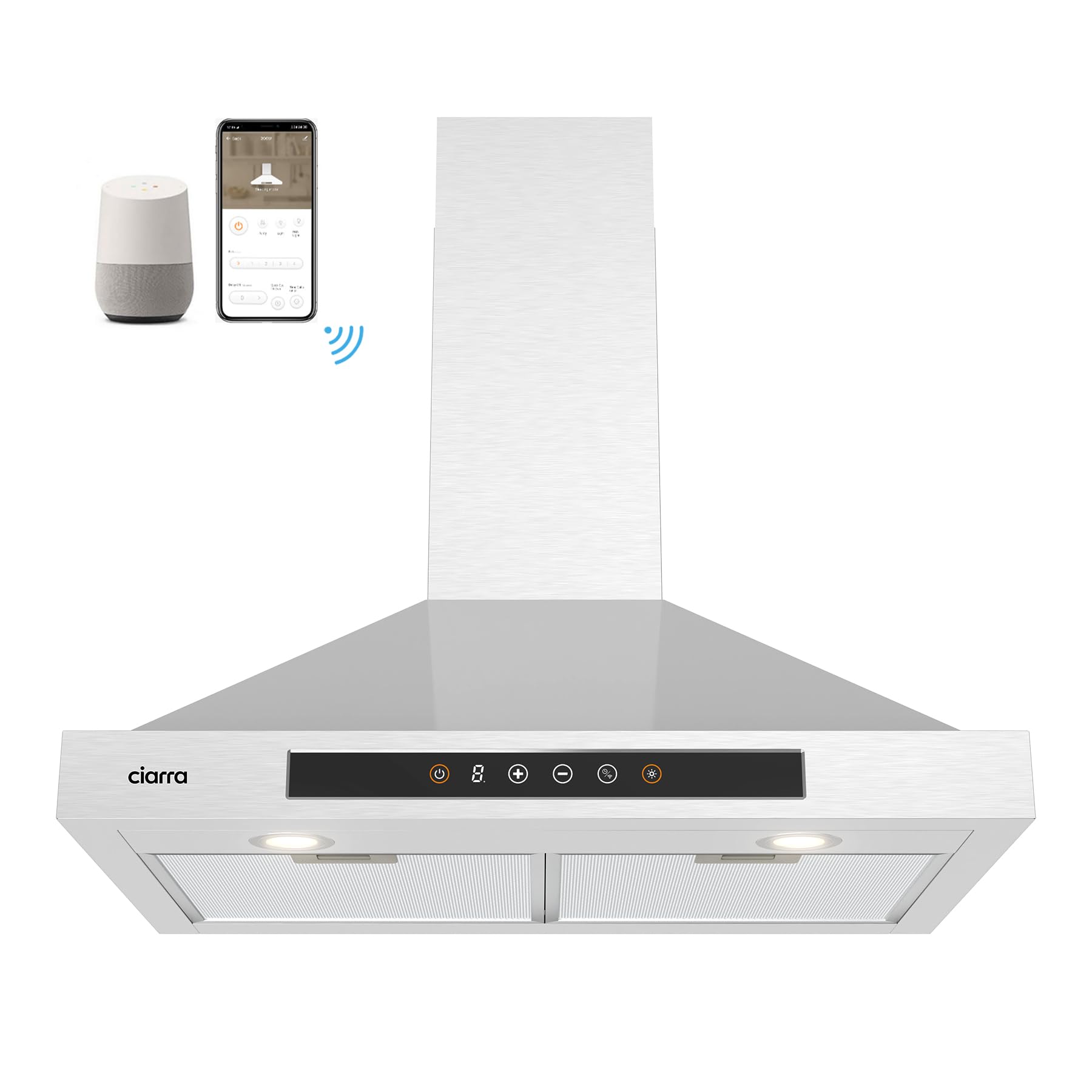 30-in 450-CFM Convertible Stainless Steel Smart Wall-Mounted Range Hood | - Jeremy Cass LSCIARDOE74