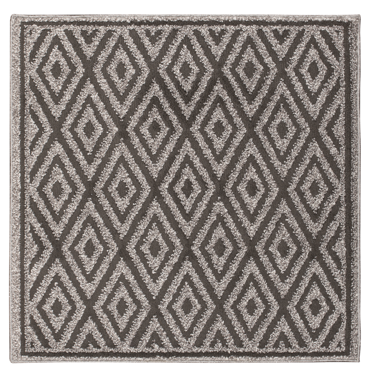 The Sofia Rugs Gray/White Geometric Square Indoor/Outdoor Door Mat -  Durable Polypropylene Material, Non-Slip Grip, Machine Washable in the Mats  department at