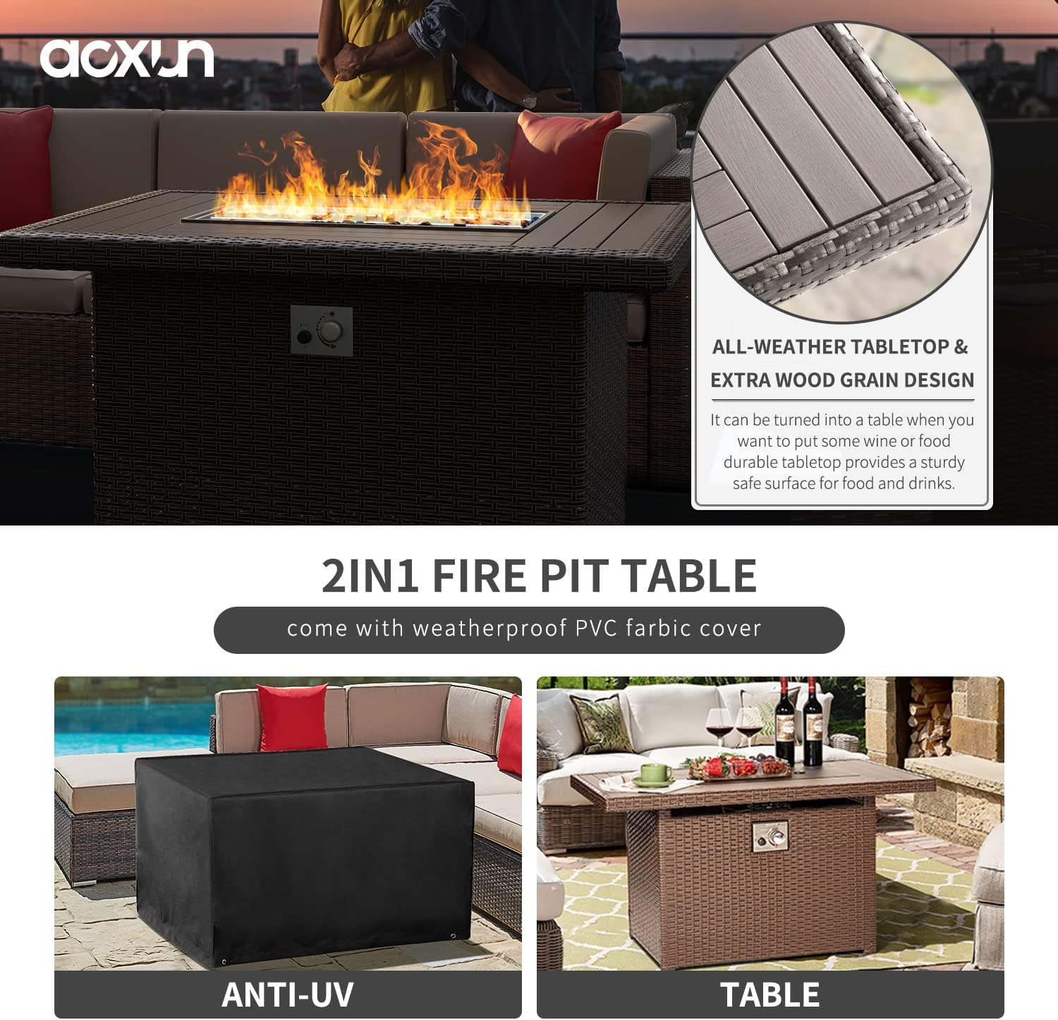 AOXUN G12035BRAC+G25007BR Patio-Conversation-Sets - View #7