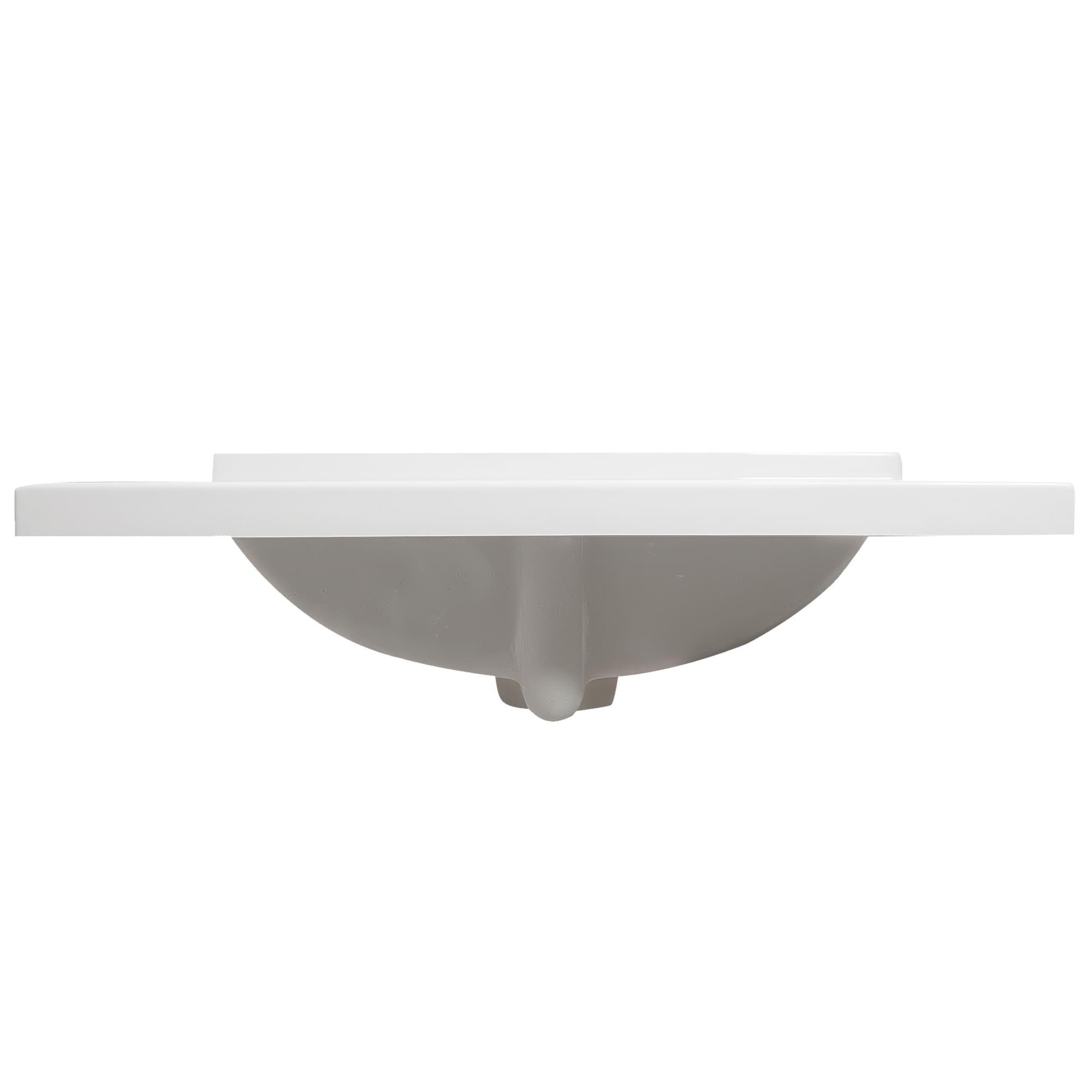25-Inch Solid White Cultured Marble Vanity Top with Backsplash