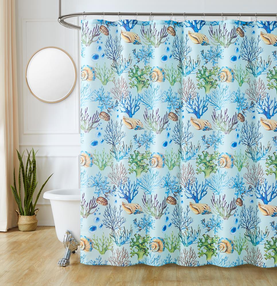 Madison Park Concord Shower Curtain Teal 72 X 72 