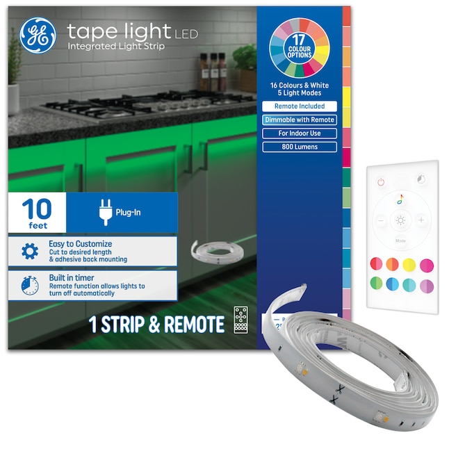 GE 1-Light Color Changing LED Strip Light in the Strip Lights department at