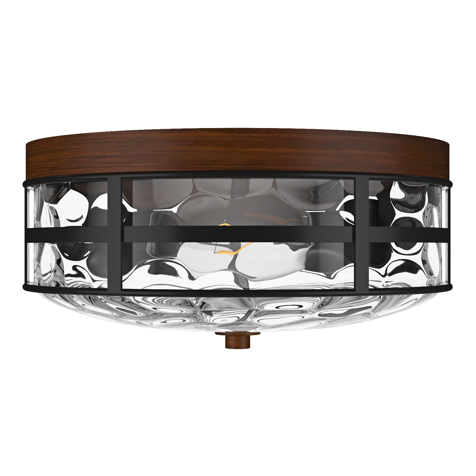 Aiwen 2-Light 11.81-in Black Flush Mount Light in the Flush Mount