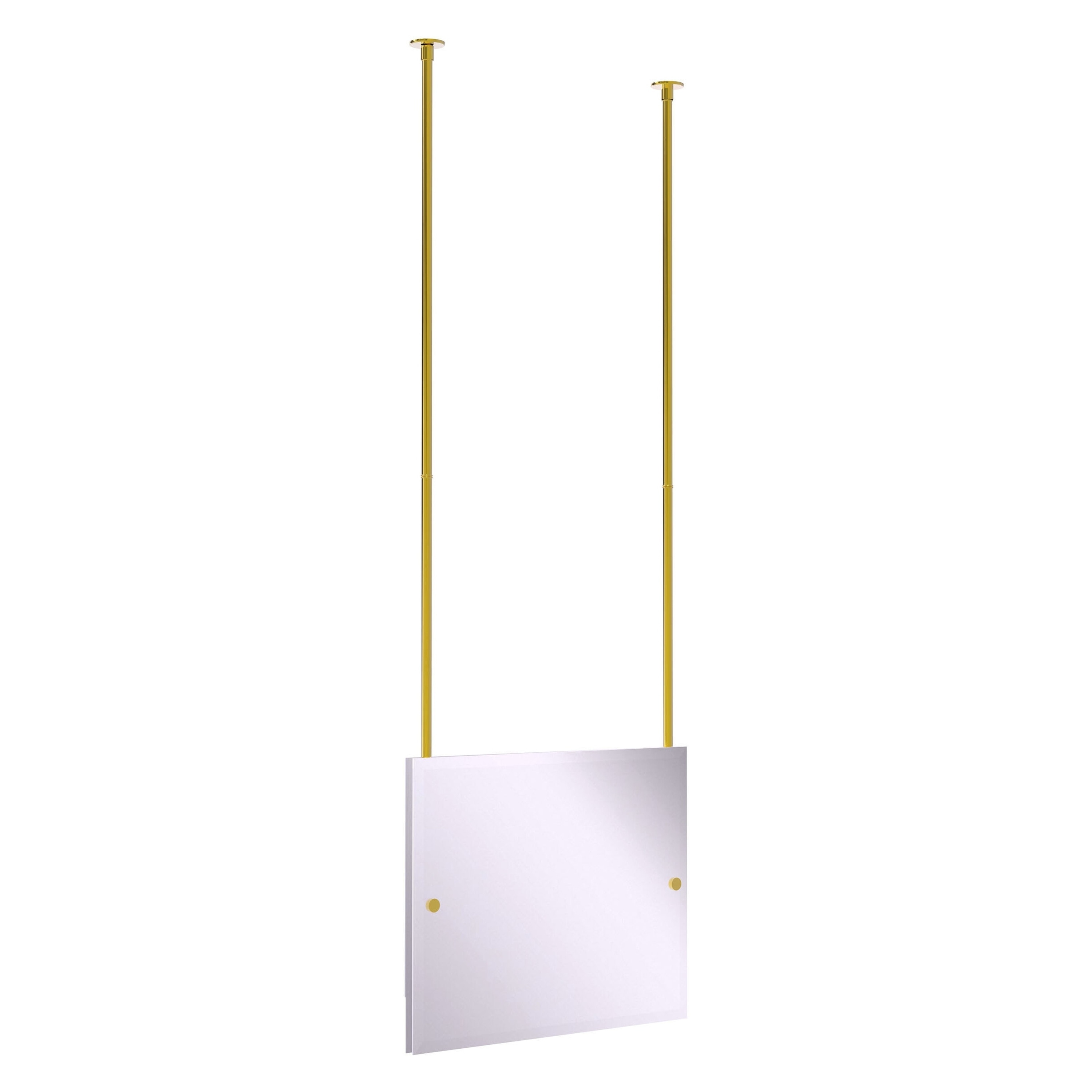 Allied Brass CH-93-PB 26-Inches x 72.5-Inches Beveled Frameless Rectangle Bathroom Vanity Mirror ( Polished Brass )