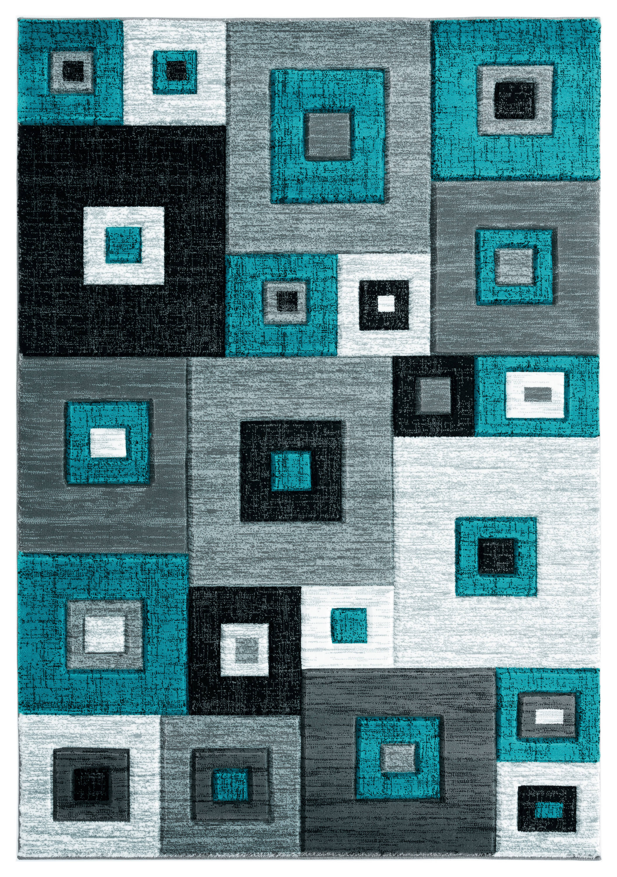 United Weavers Of America 2050 10269 69 Bristol 5 x 8 (ft) Polypropylene Turquoise Rectangular Indoor Geometric Area rug