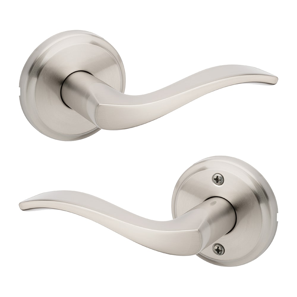 Kwikset Signature Series 97301-023 Sedona Satin Nickel Interior/Exterior Bed/Bath Privacy Door Handle