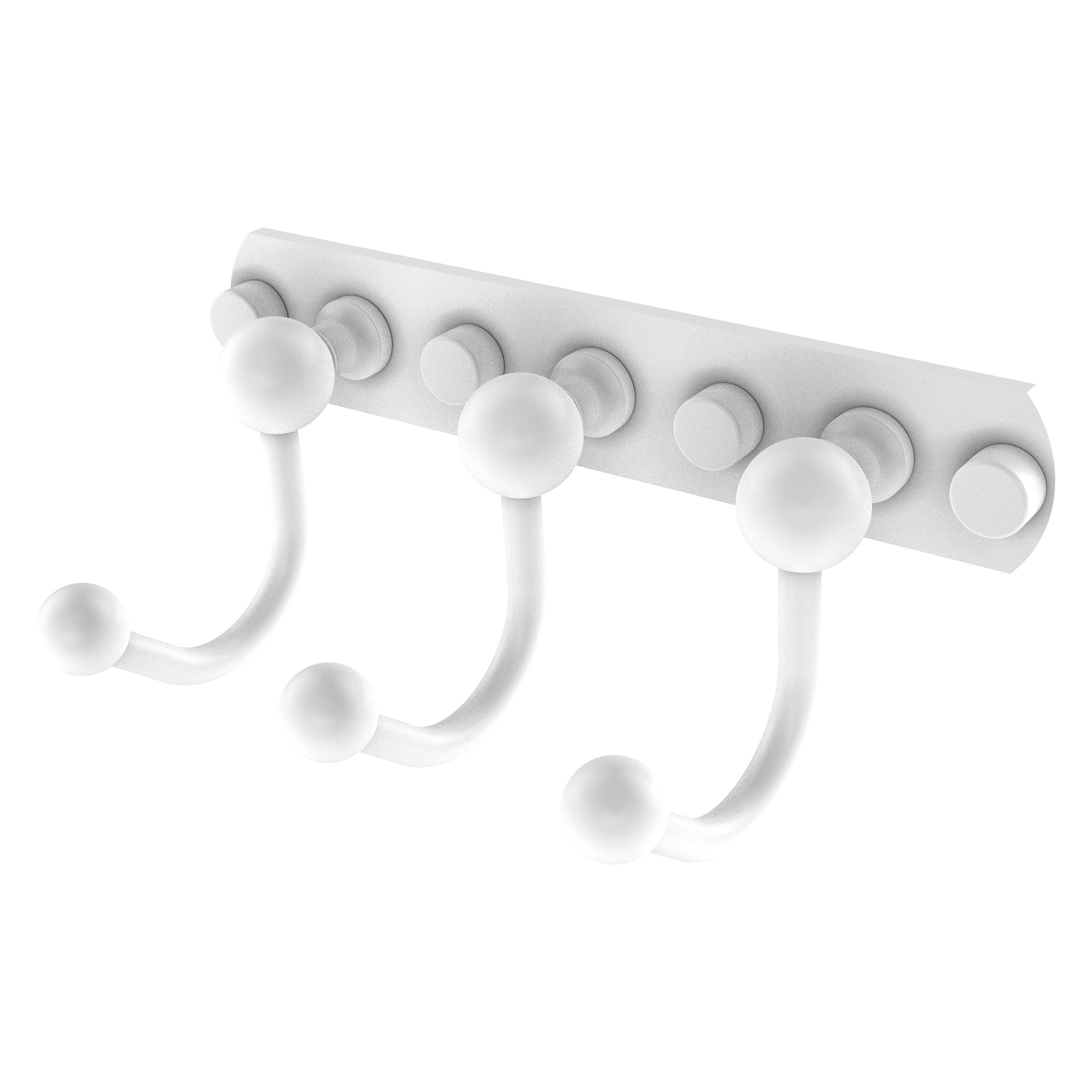 Allied Brass P1020-3-WHM Prestige Skyline Matte White Triple -Hook Wall mount Towel Hook