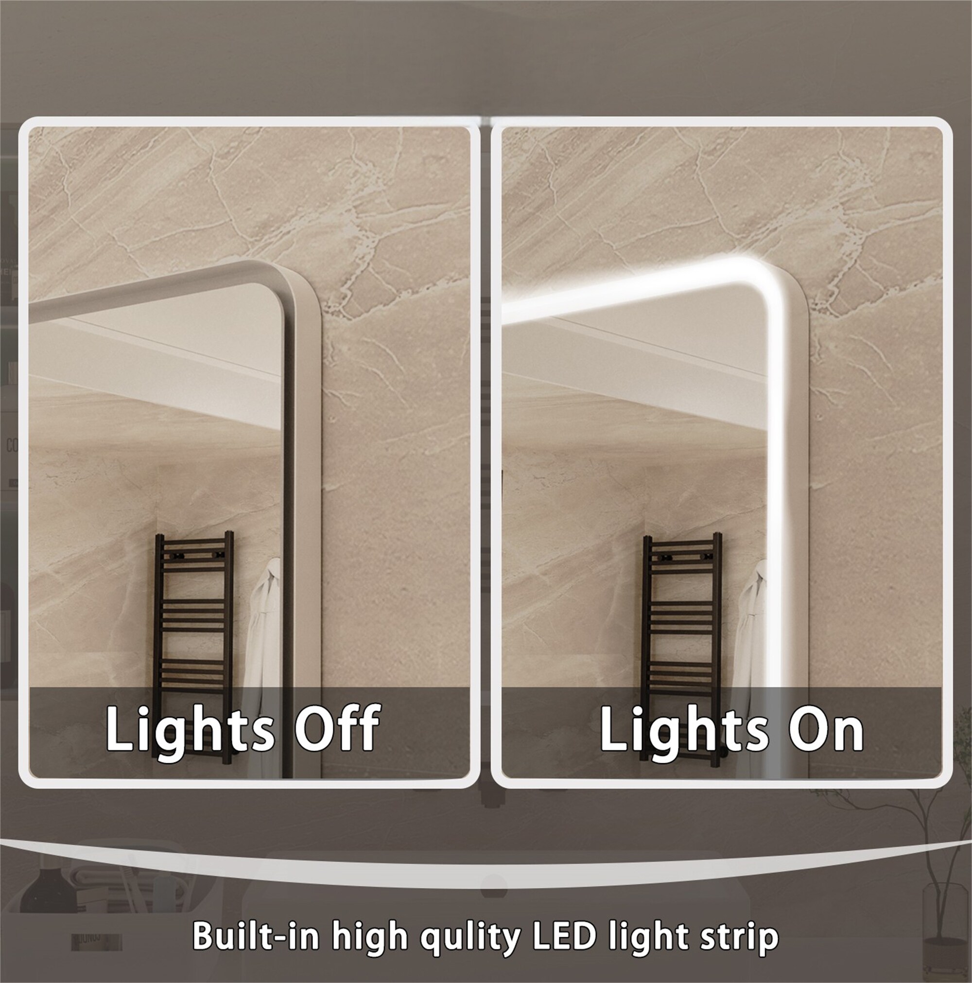 ExBrite X4BM2436 Framed-Bath-Mirrors - View #3