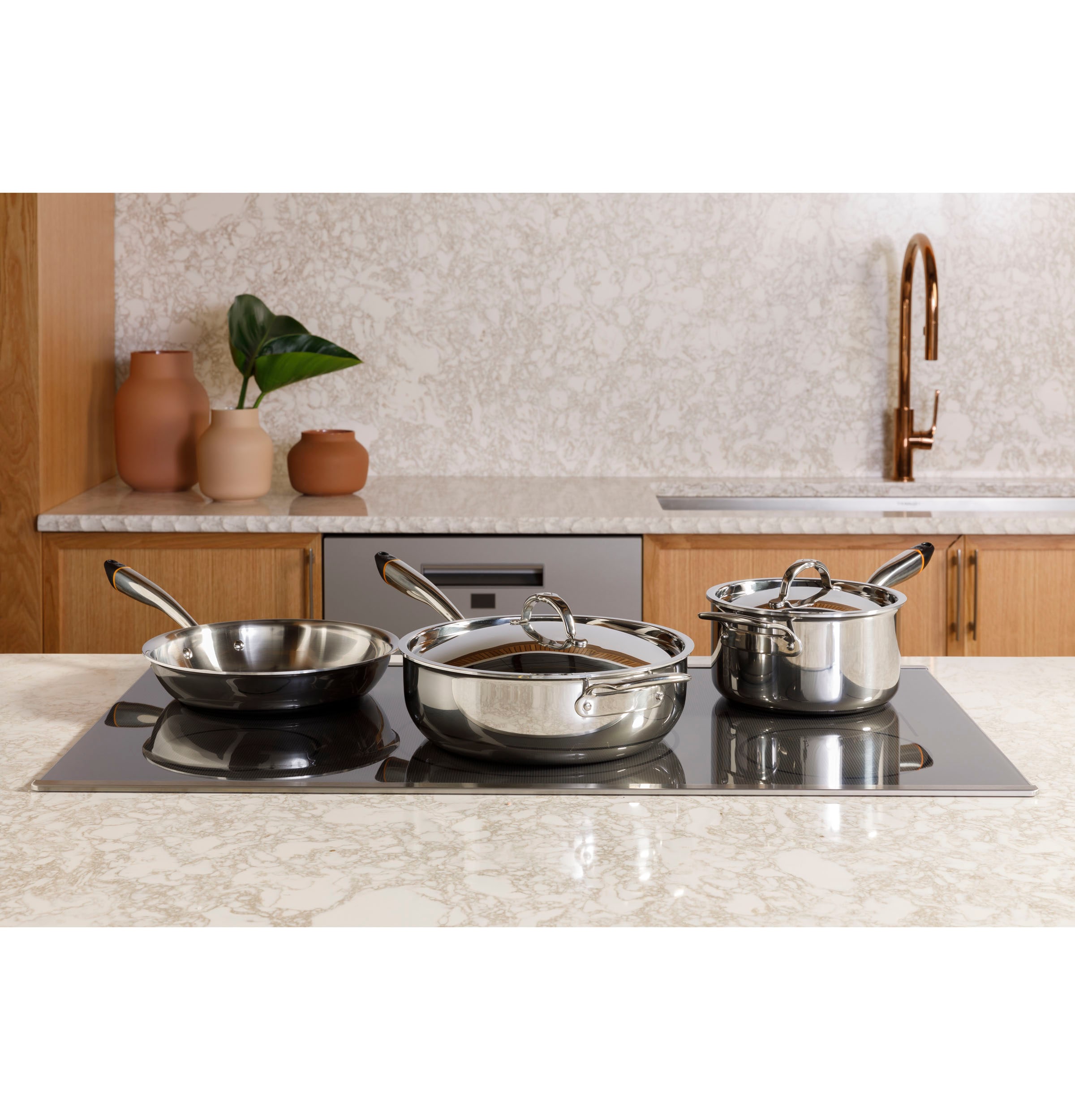 Cafe 36 in. Smart Induction Touch Control Cooktop in Stainless Steel with 5  Elements CHP90362TSS - The Home Depot