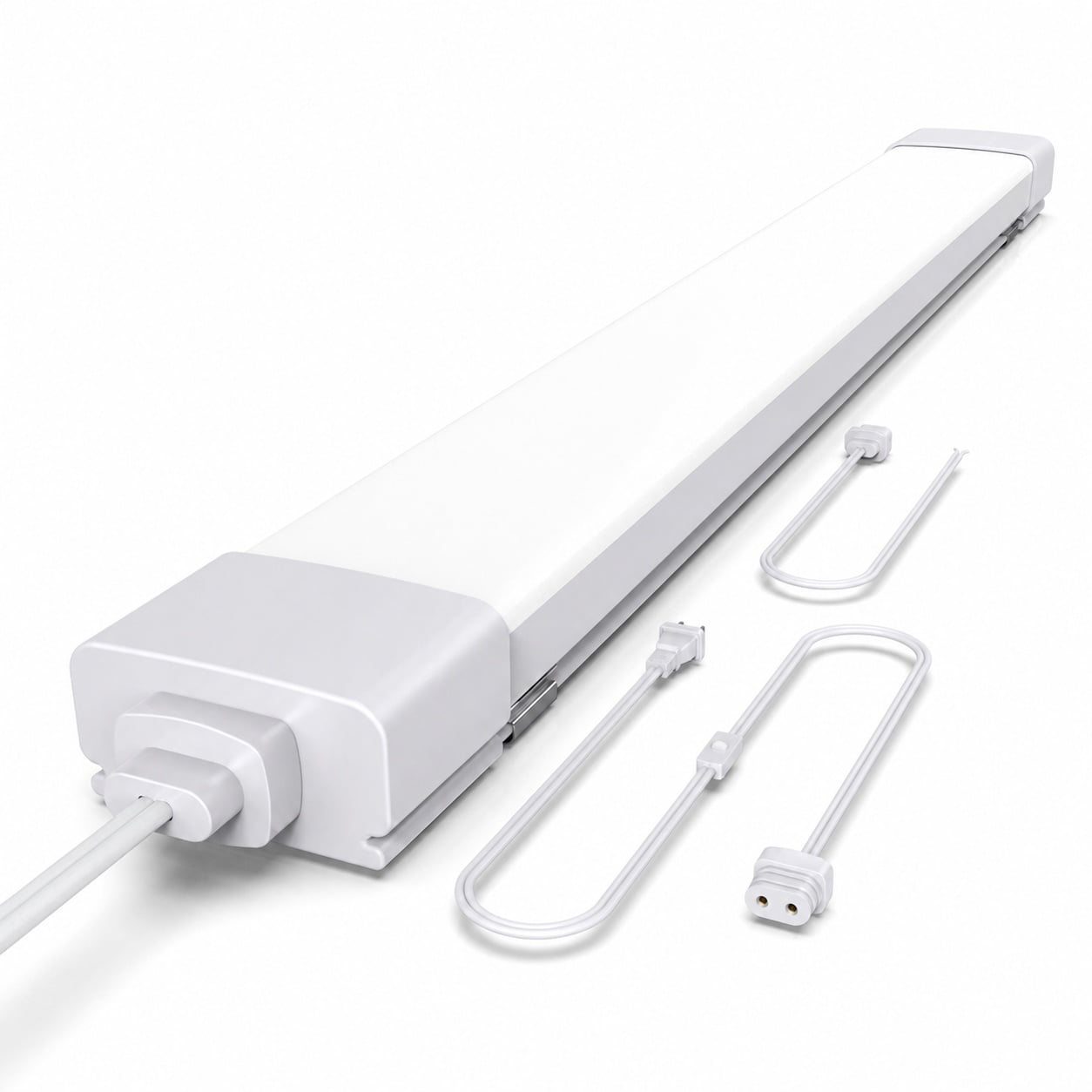 Aoibox  2 ft LED Tube Light Fixture with Plug 2000 lm 5000K Linkable Utility Shop Light IP66 Triproof White