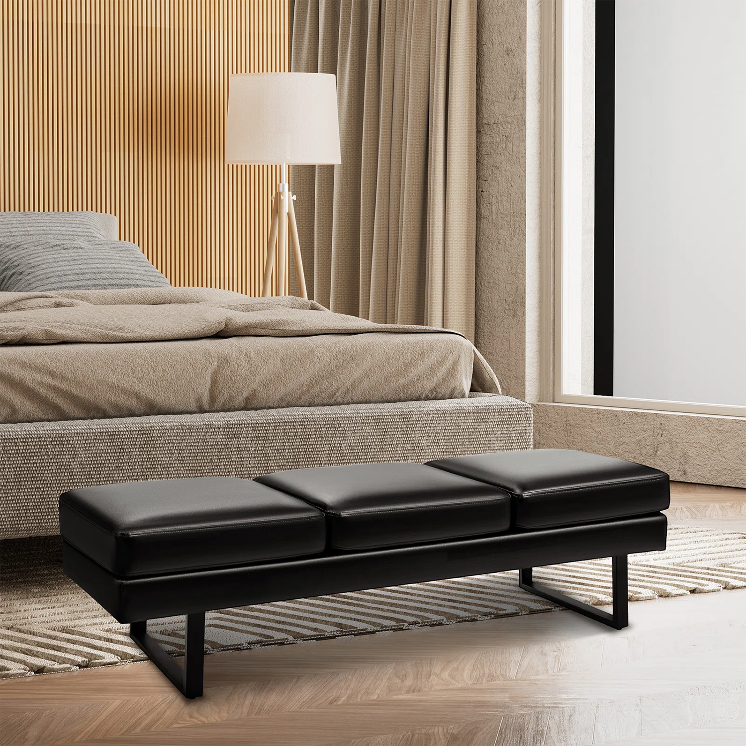 Vineego LS-LC22-0119-BK bench - View #3