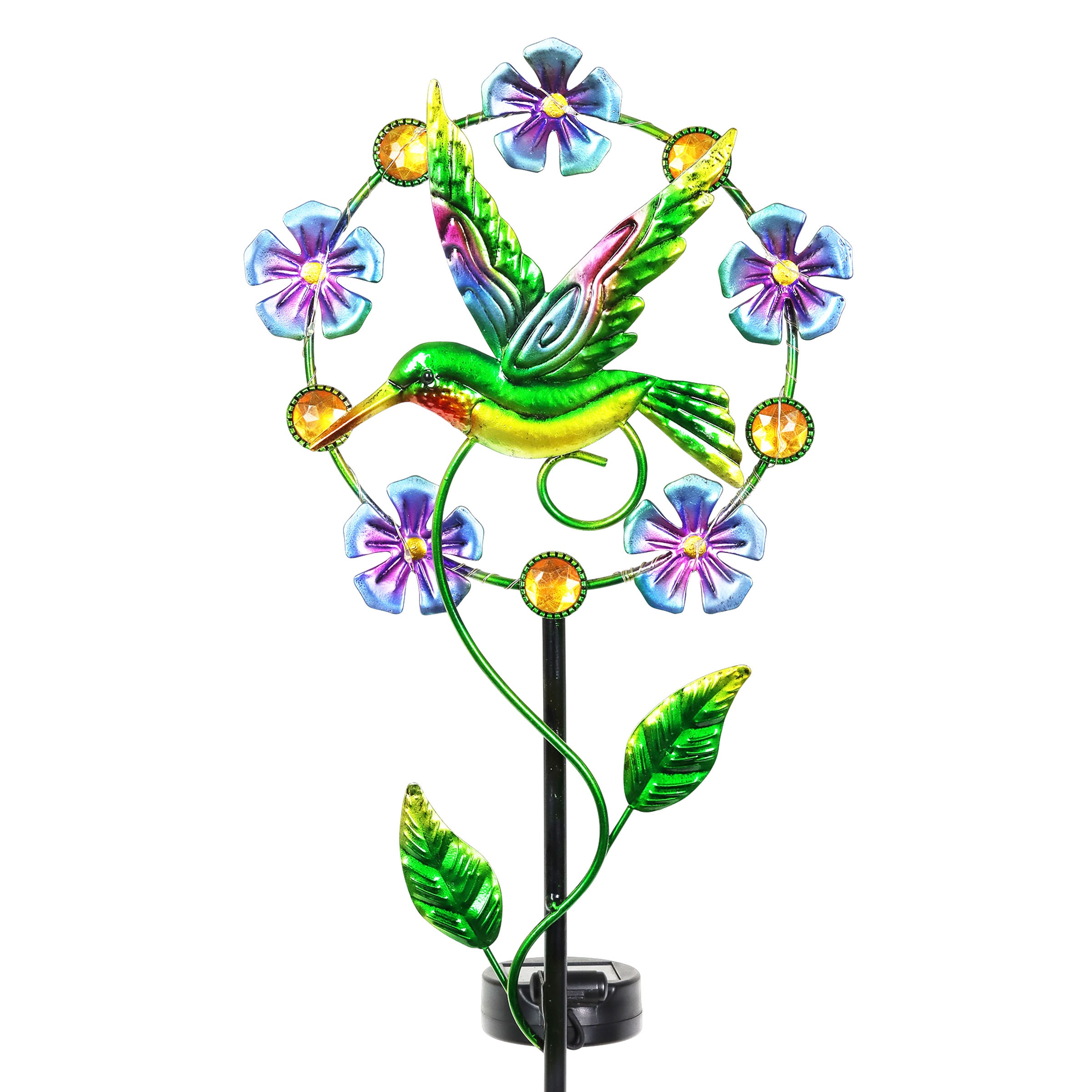 Exhart 19969-RS 36.61-in Multicolor Metal Solar Animals Stake