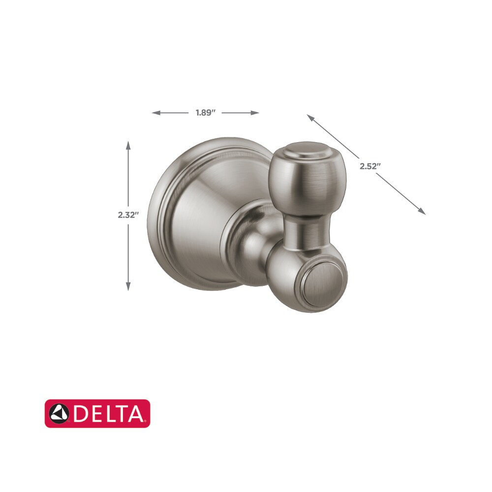 Delta Woodhurst Brilliance Stainless Steel Single-Hook Wall Mount Towel ...