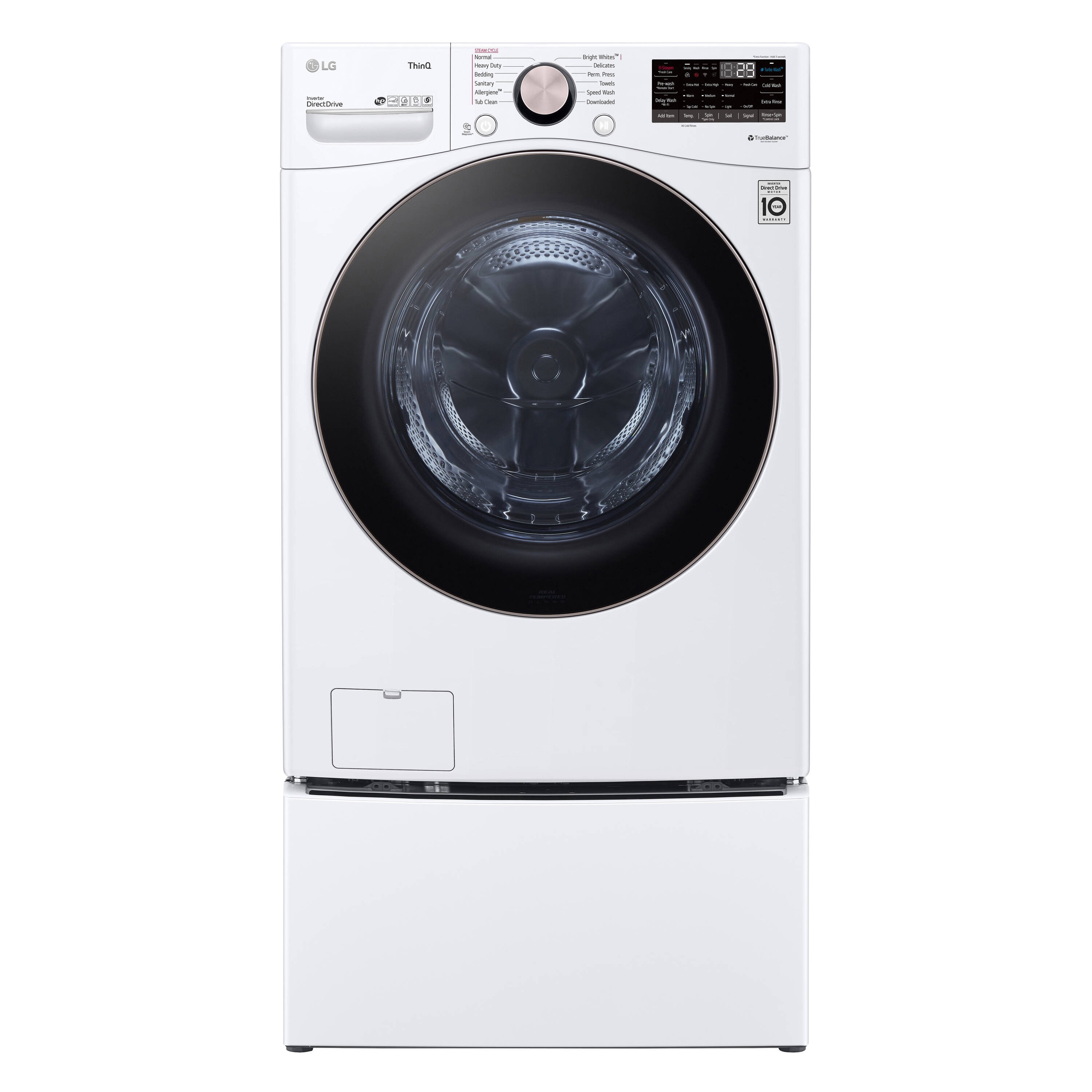 Tres bancarrota escribir LG TurboWash 360 4.5-cu ft High Efficiency Stackable Steam Cycle Smart  Front-Load Washer (White) ENERGY STAR in the Front-Load Washers department  at Lowes.com