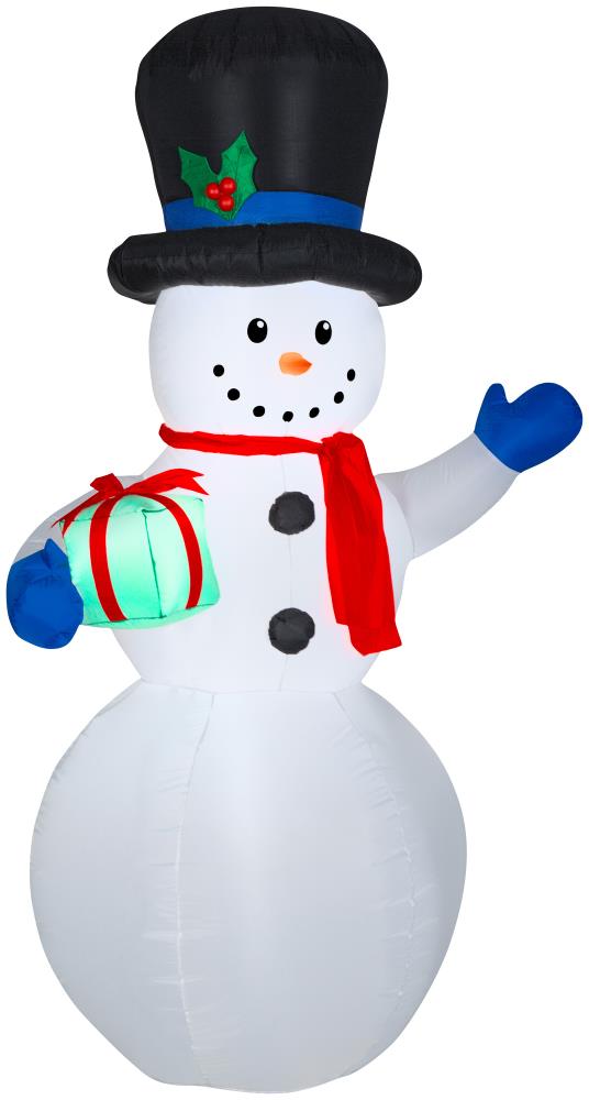 Gemmy 7-ft Lighted Snowman Christmas Inflatable At Lowes.com