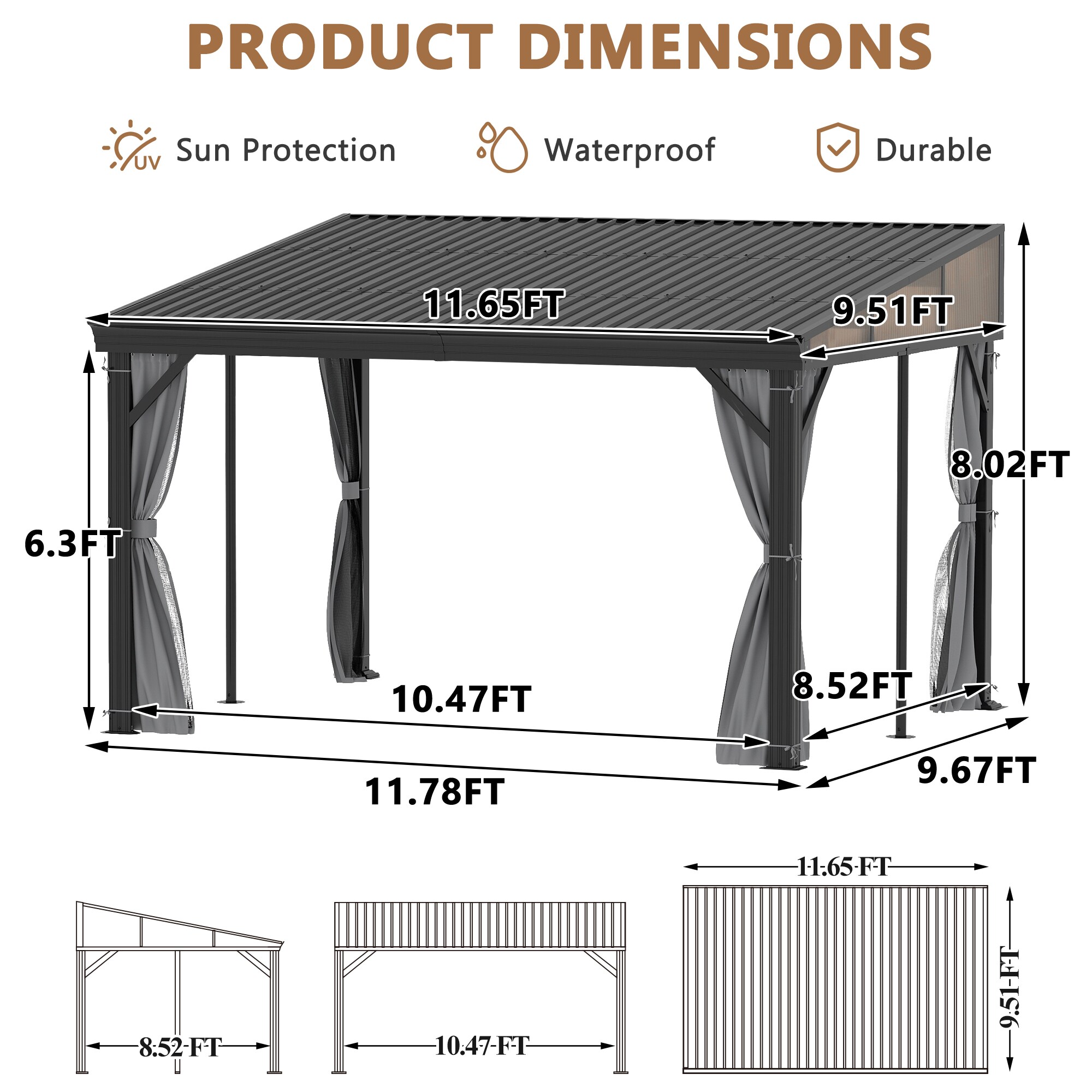 Coveronics LW-B001G061 Wood-Resin-Gazebos - View #5