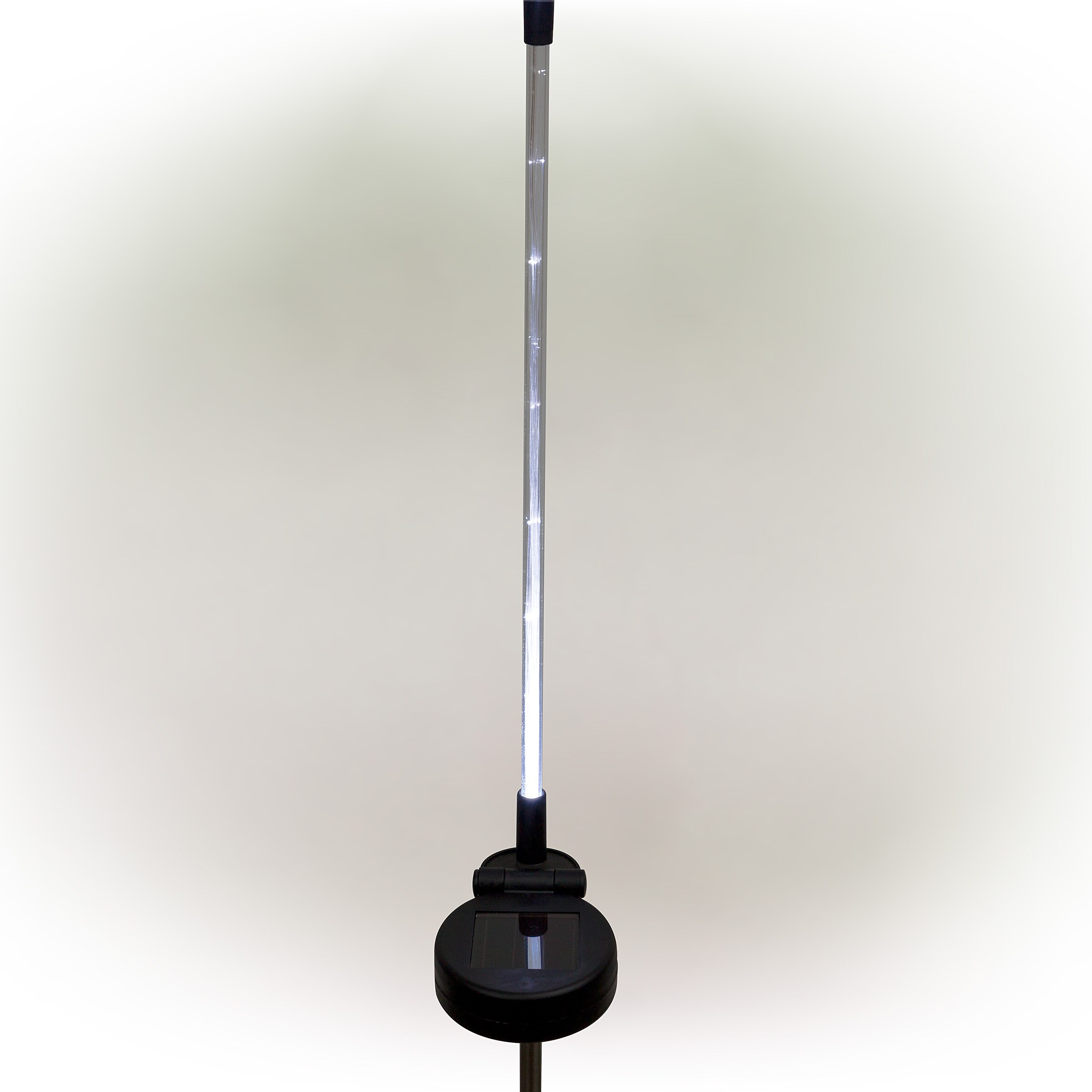 34" Tall Solar Snowman Fiber Optic LED Garden Stakes, Set of 2