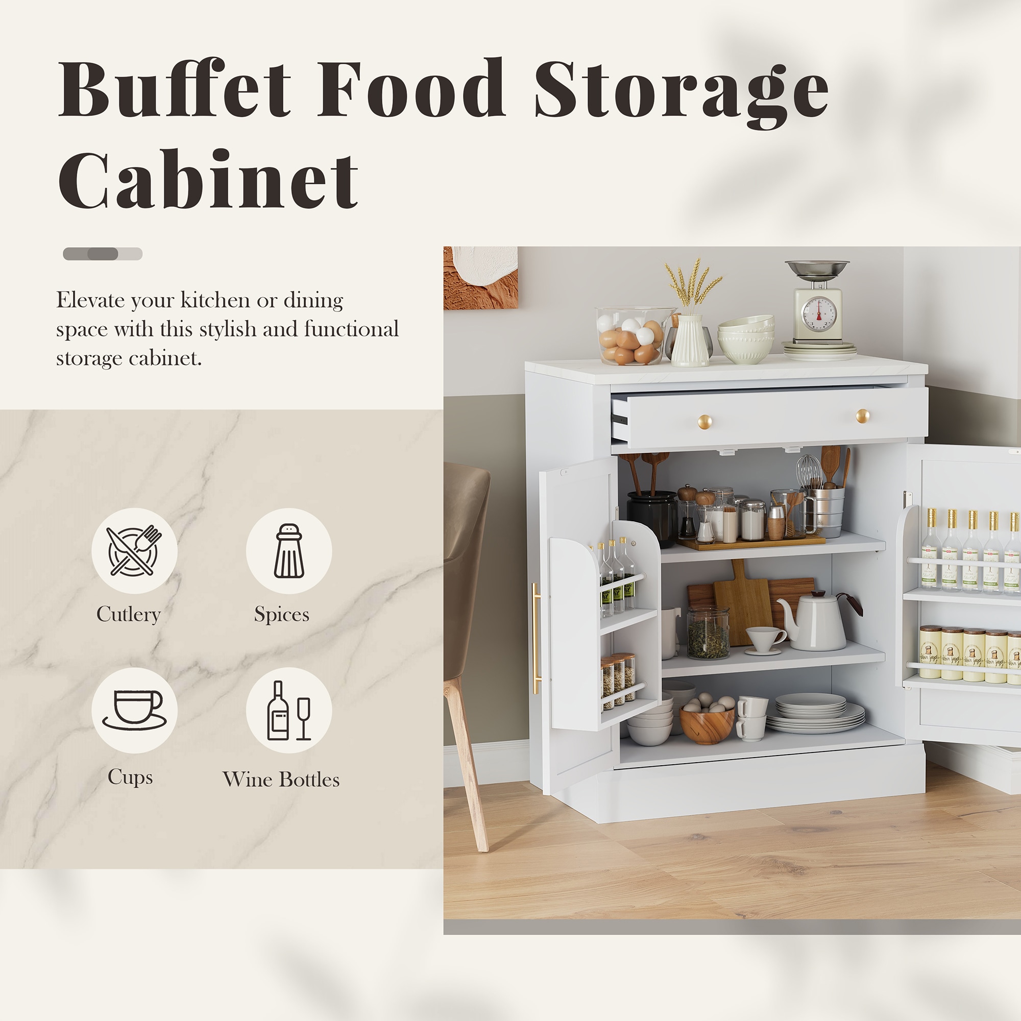 SINOFURN SYA010515WT Dining-Kitchen-Storarge - View #18