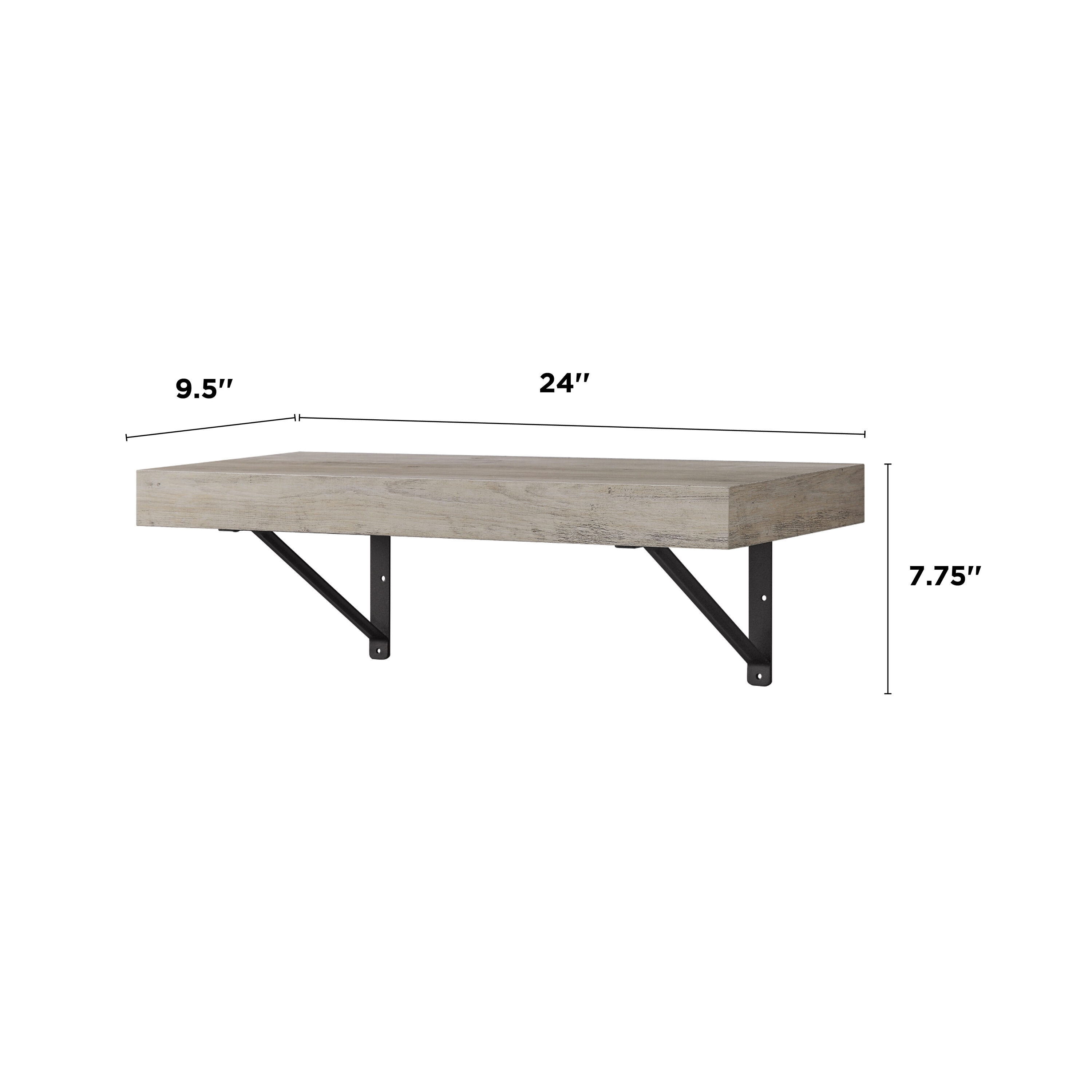 Allen + Roth 23.75-in L x 26.25-in H x 8-in D Tiered Shelf