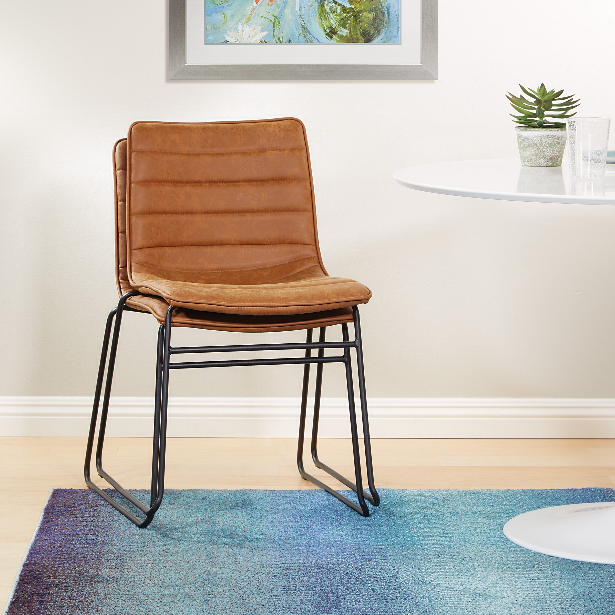 Office Star Products HAL2-P42 2 Halo Industrial Sand Accent Chair