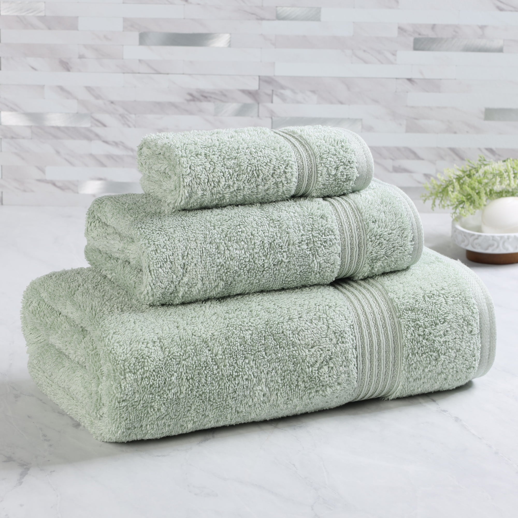 Superior Egyptian Cotton Highly Absorbent Solid 3-Piece Ultra Soft Towel Set