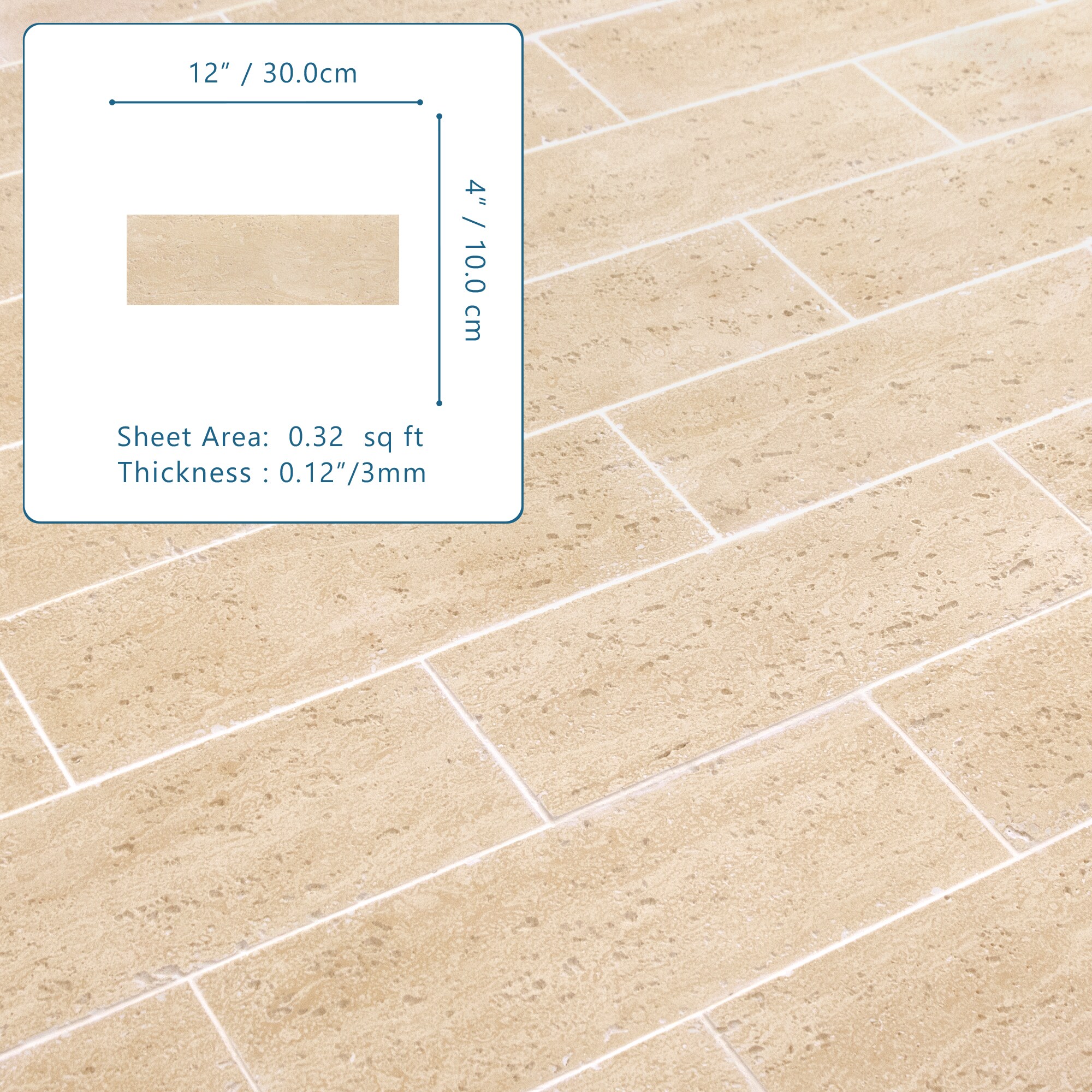SUNWINGS CHEVM-GRY-10 Ceramic-Tile - View #7