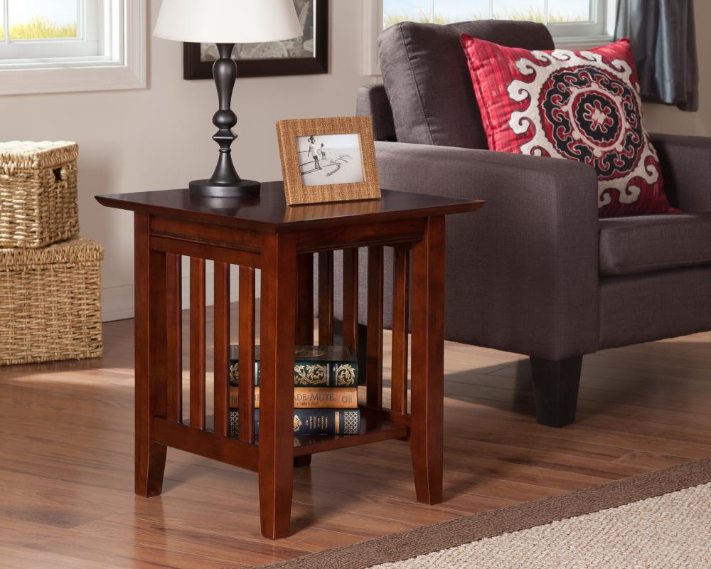AFI Furnishings Mission Walnut Wood Mission/Shaker End Table with ...