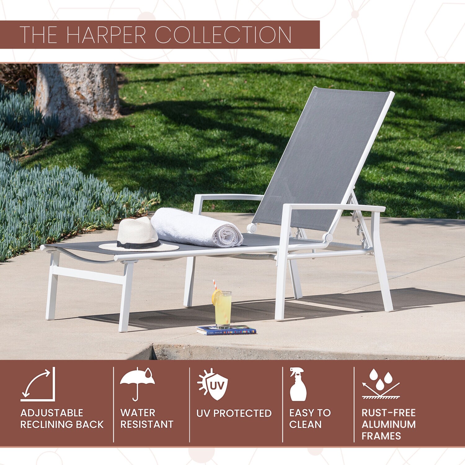 Mod Furniture HARPCHS-W-GRY Patio-Chairs - View #2