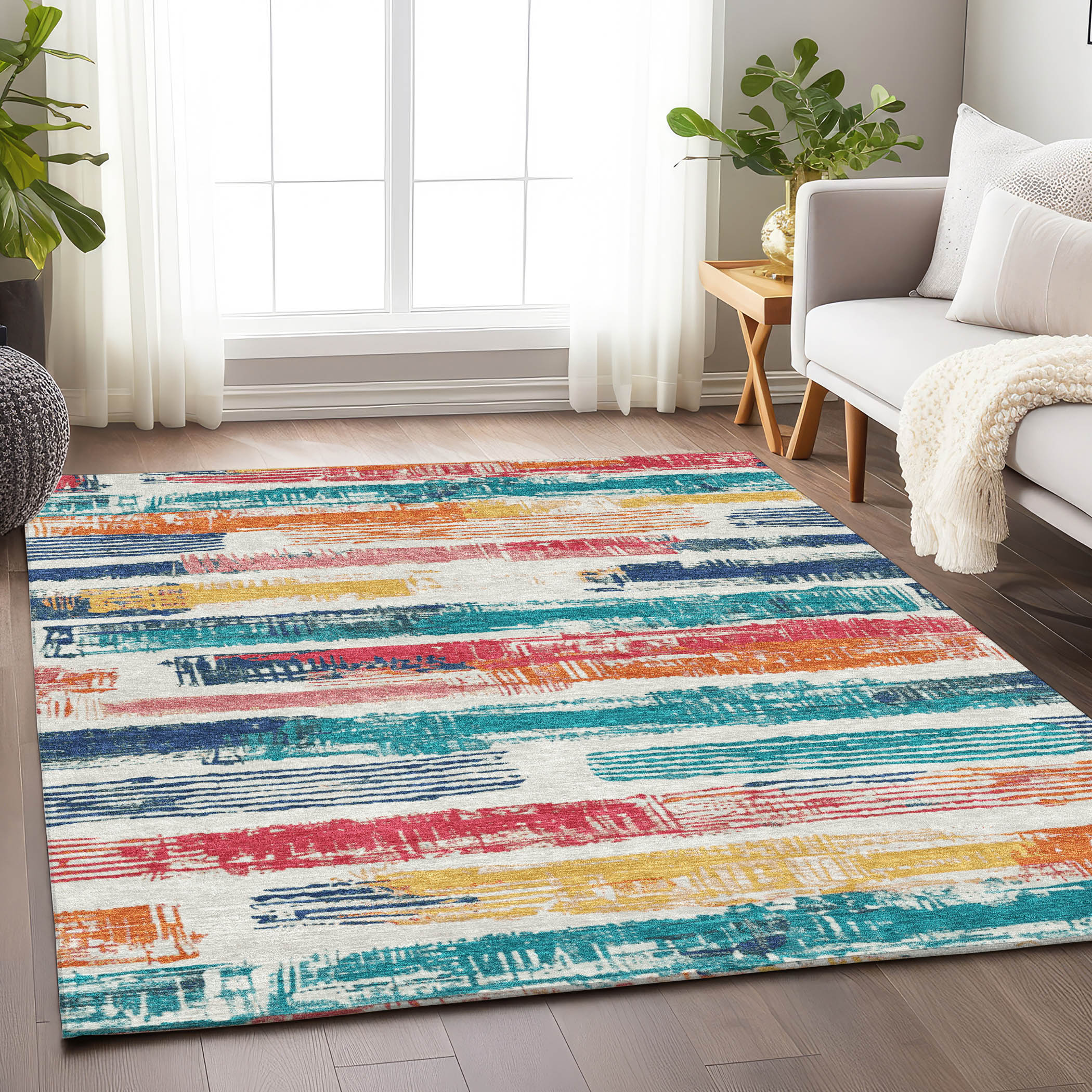 Addison Rugs ACN1665IV30X46 Chantille ACN1665IV 2 x 3 (ft) Loomed Ivory Rectangular Indoor/Outdoor Machine washable Pet Friendly Area rug