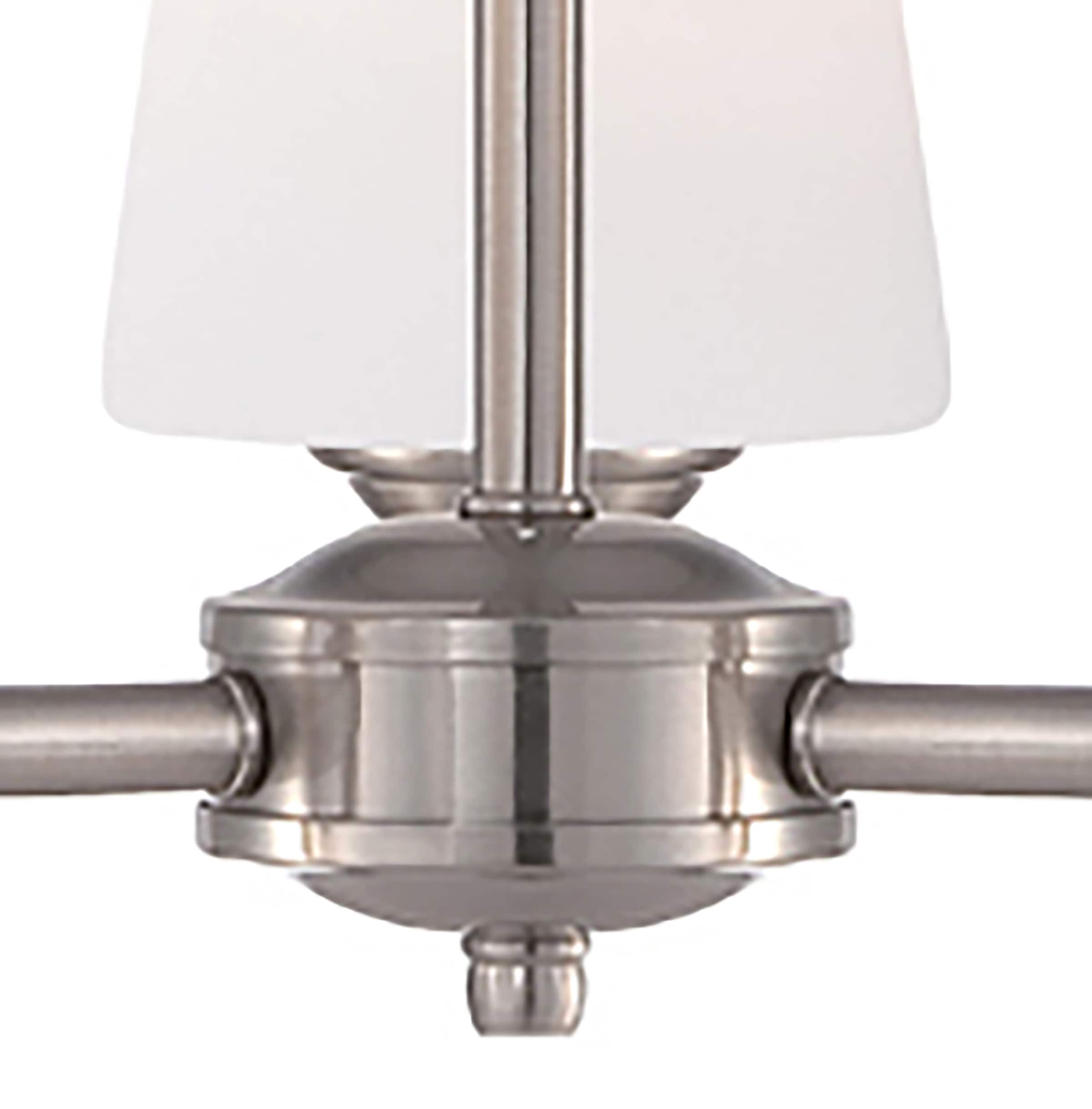 Darcy Brushed Nickel Mini 3-Light Chandelier with Opal Glass Shades