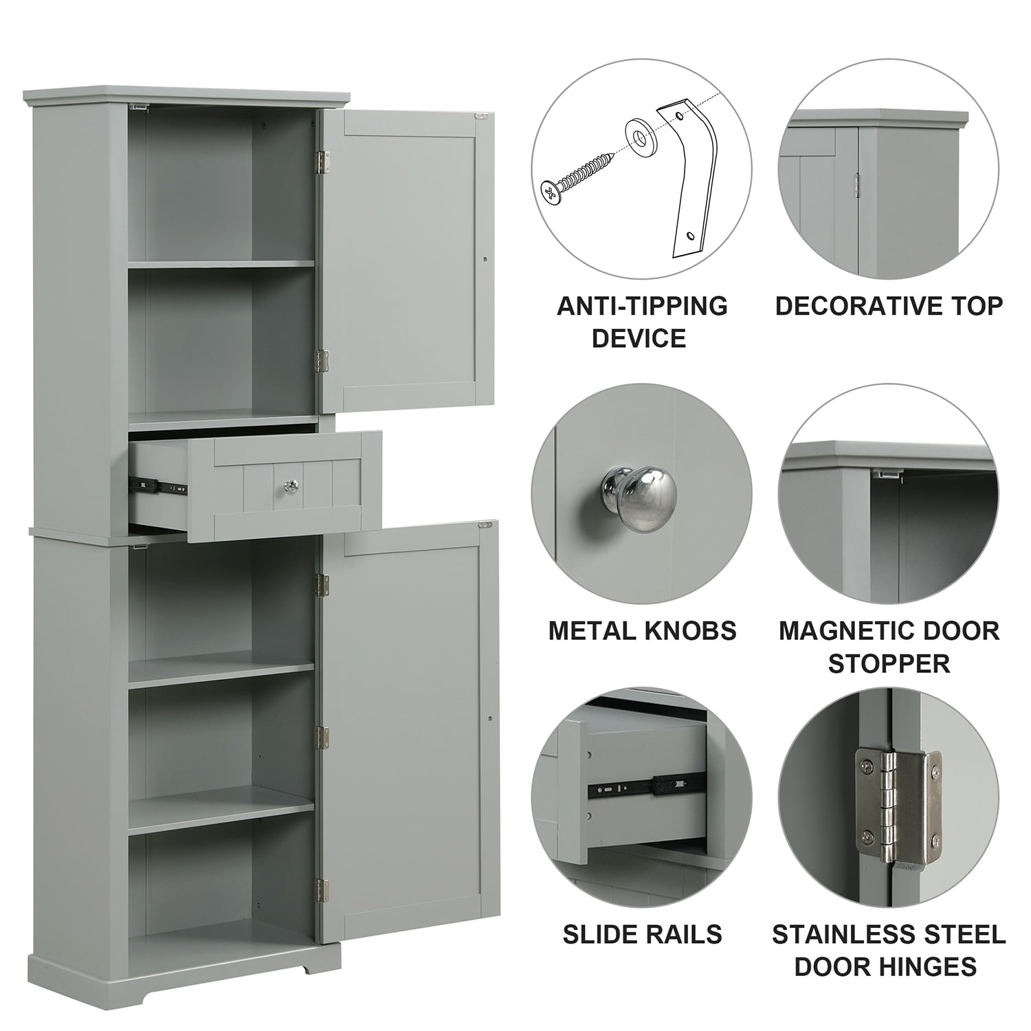 GZMR GZJH052-014GR Utility-Storage-Cabinets - View #6