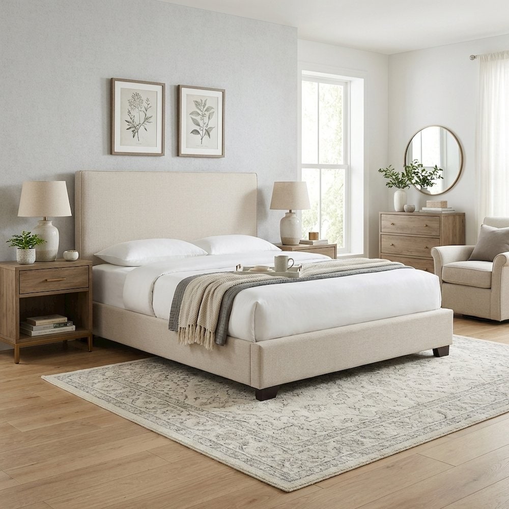 FurniFact BO3325670WHT Upholstered-Headboards - View #3