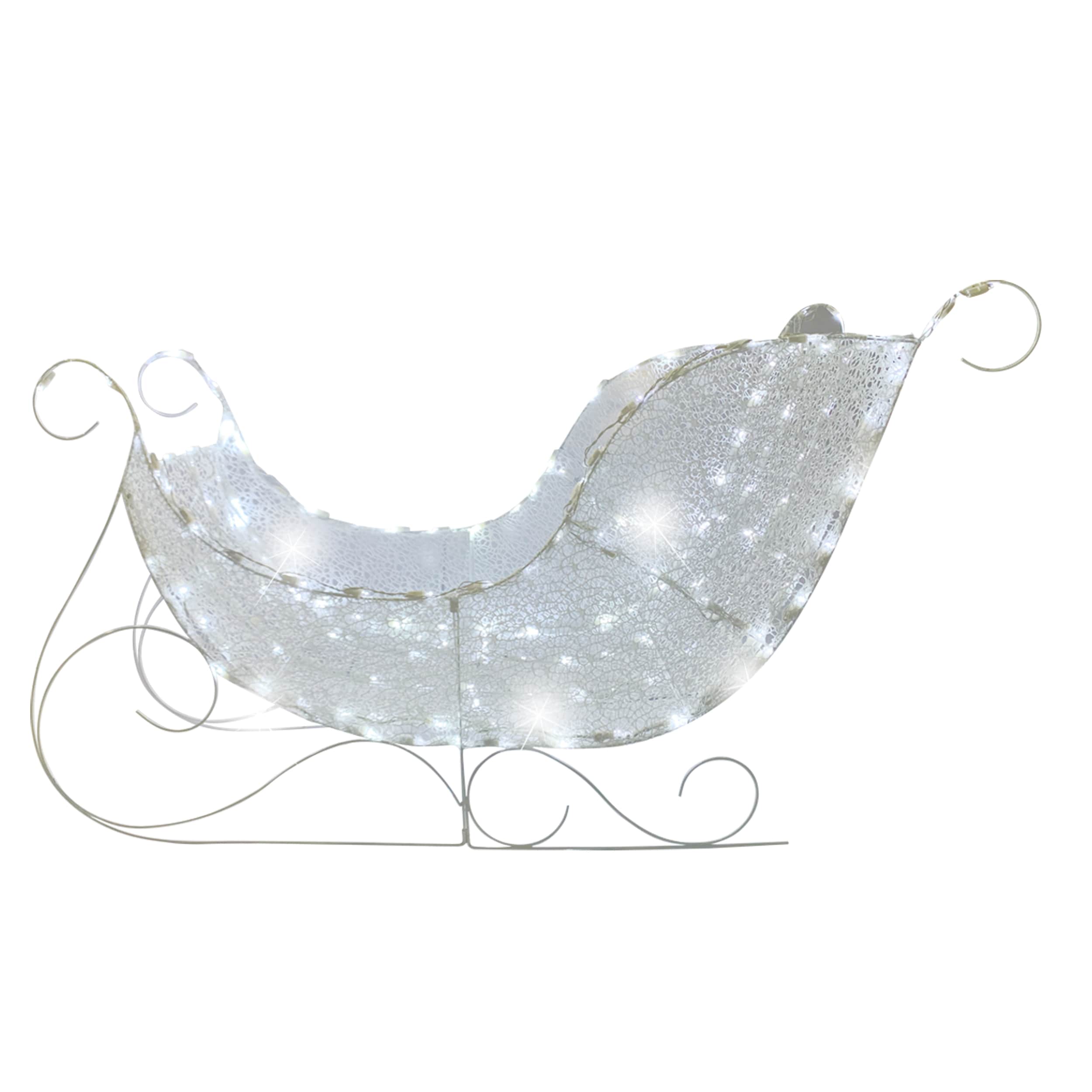 Brite Star 46-801-00 24-Inches Freestanding Sleigh Free standing decoration with White LED Lights