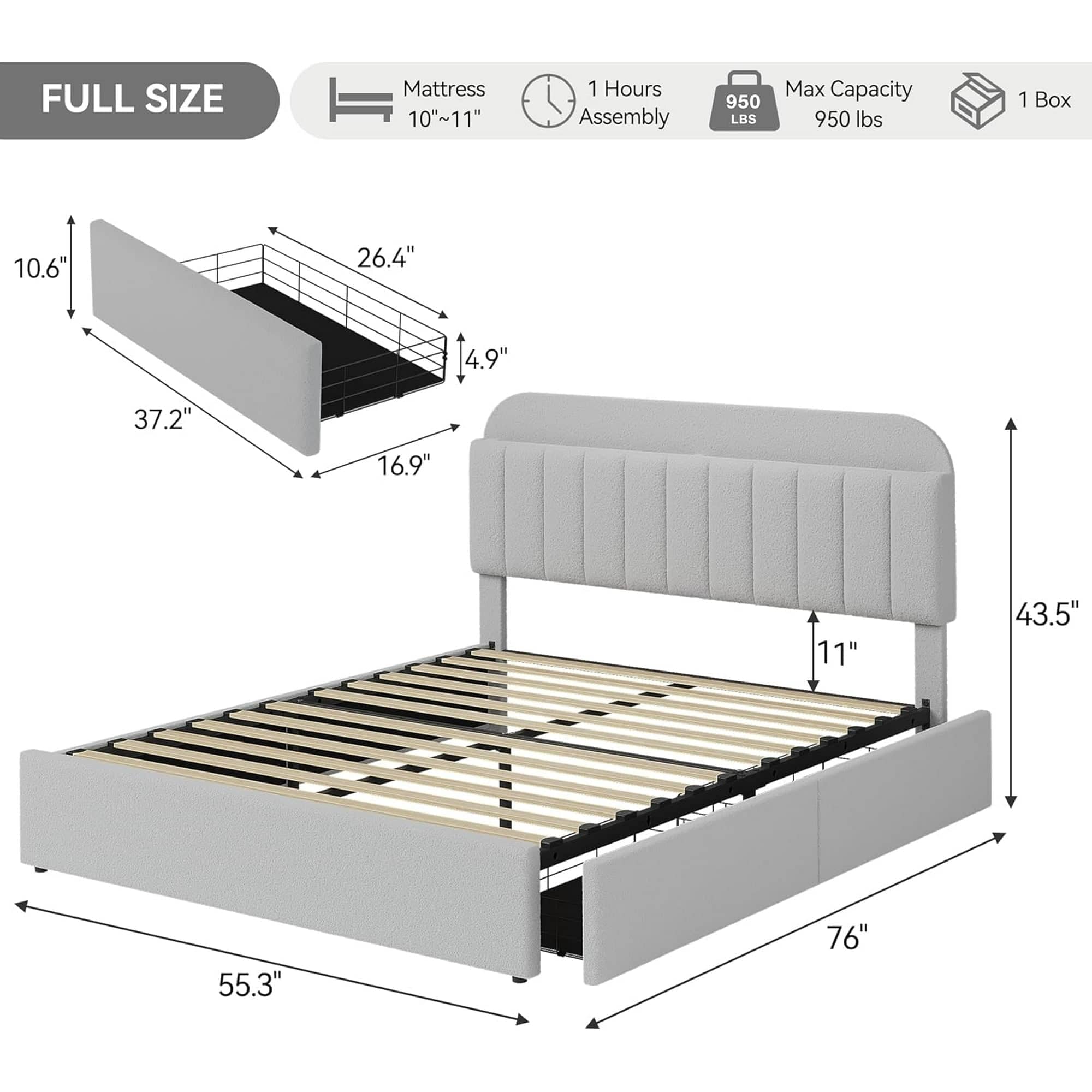 Qeetex LHF-BED-PHO-34A3DWB7 beds - View #2