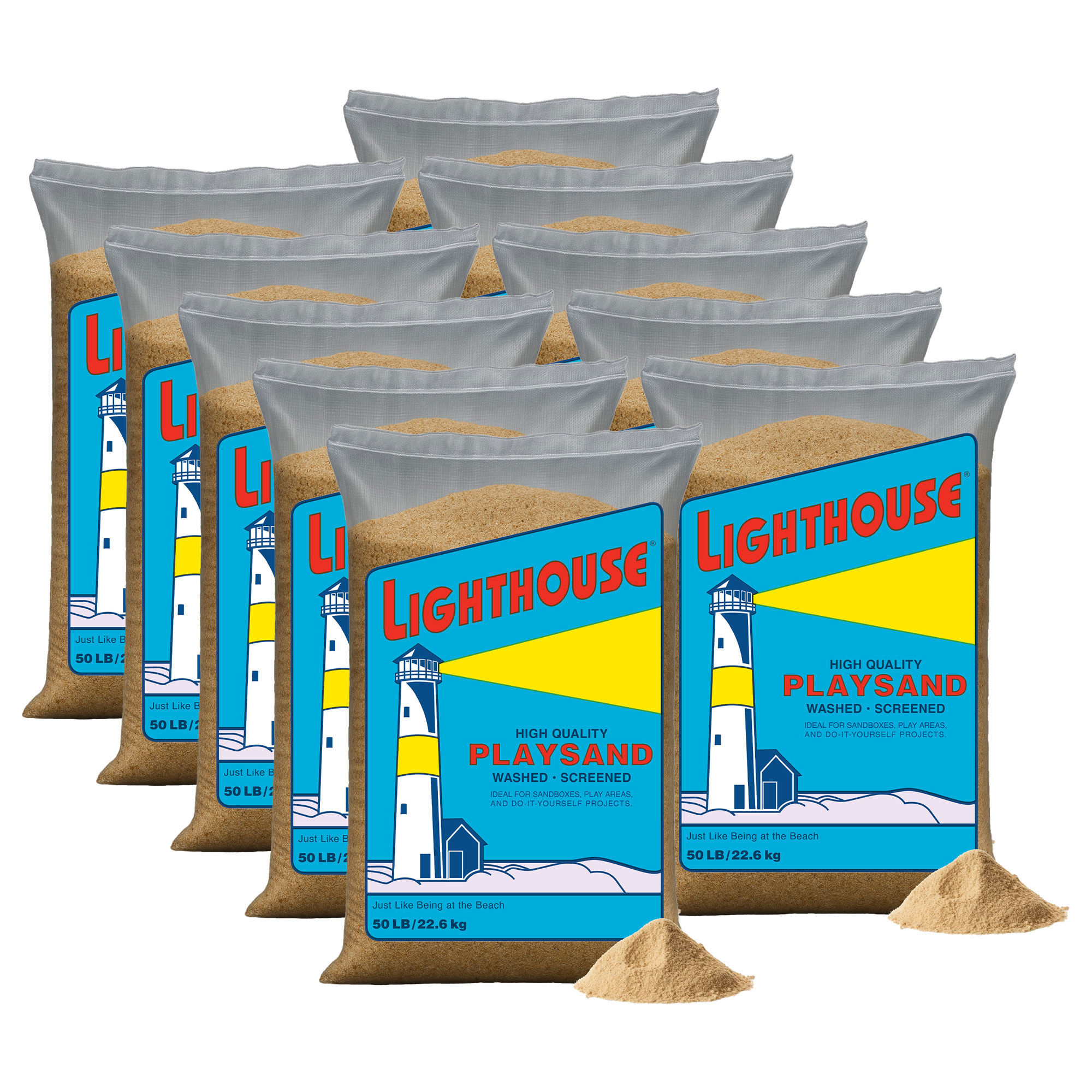 U.S. Silica US Silica 10 Pack Lighthouse Comfortable Play Sand for Sand Tables Beige 50 Lb