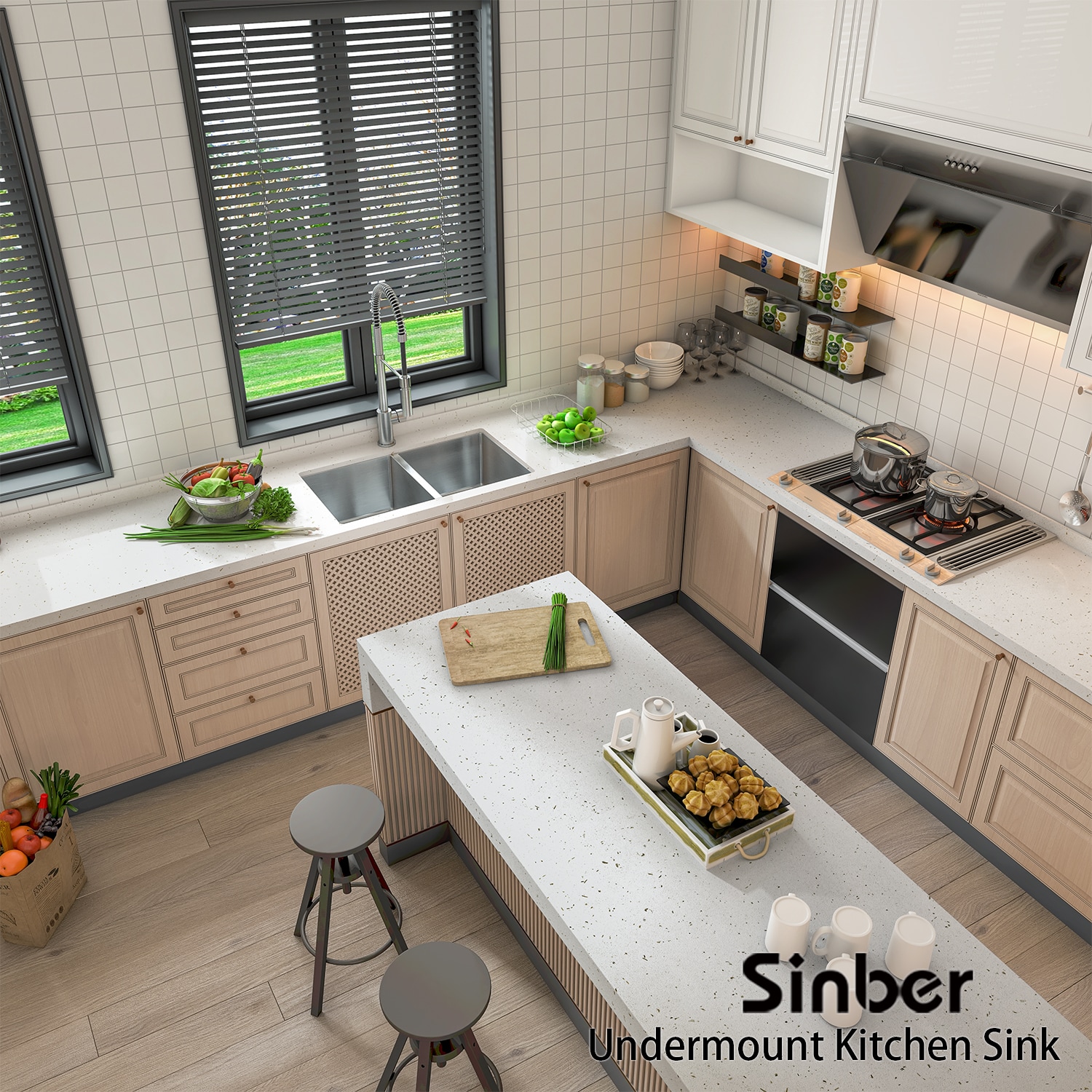 Sinber HU3219D-S Kitchen-Sinks - View #5