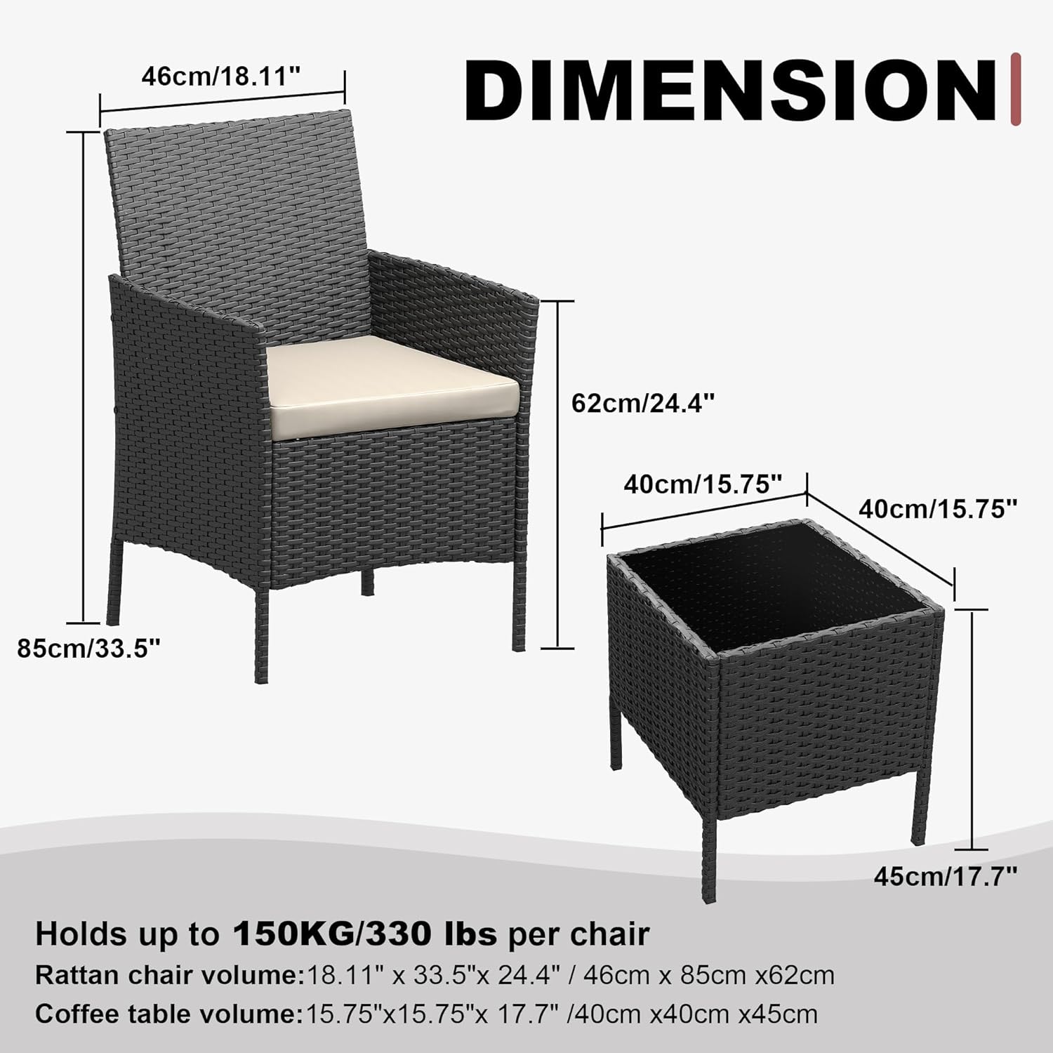 Garvee LS-PATIOSET34ULBEIGE Patio-Conversation-Sets - View #6
