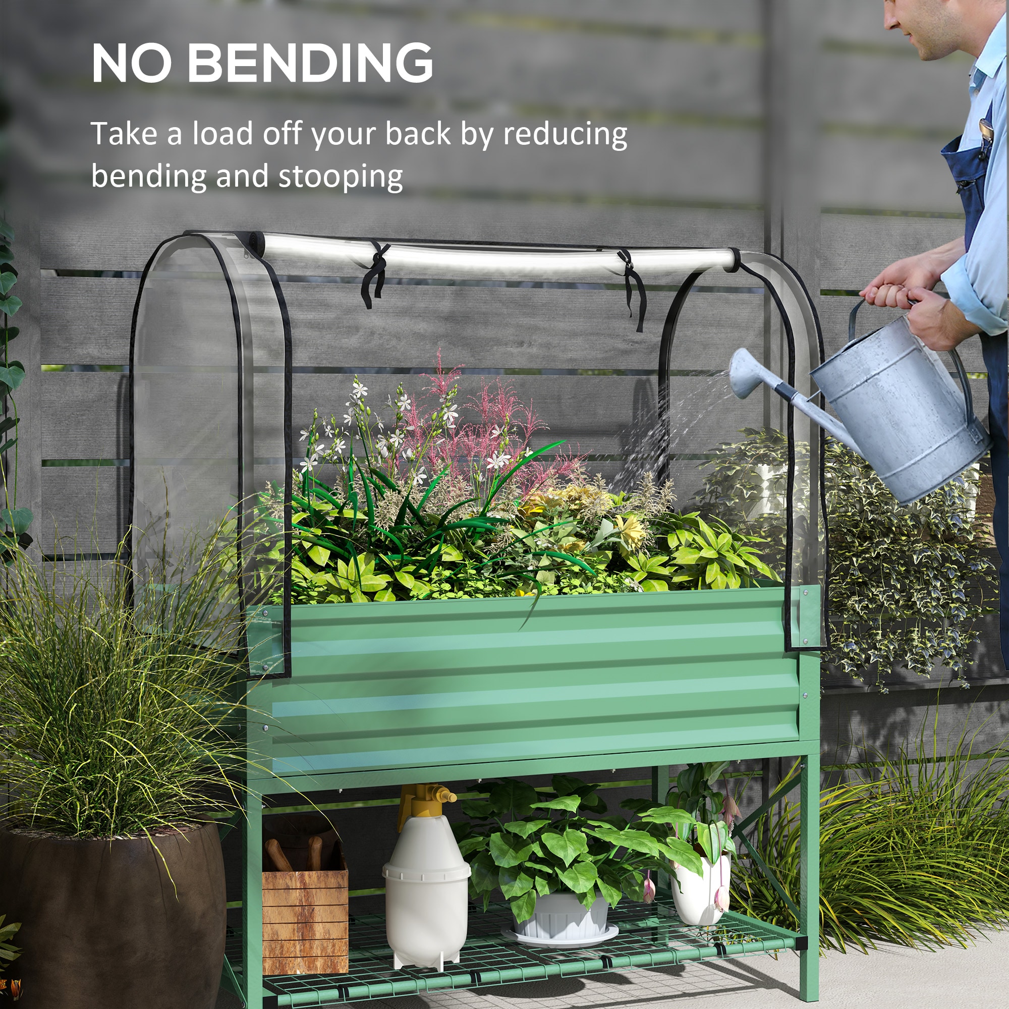 Outsunny 84H-035V00GN Raised-Planter-Boxes - View #6
