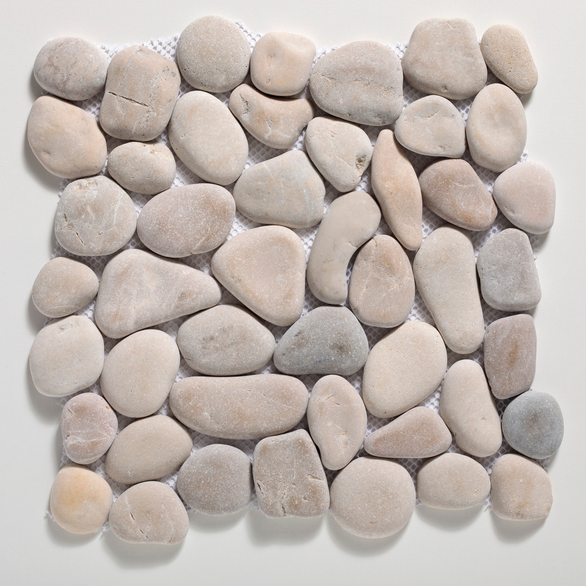 CRUZ BAY STUDIO XP3PTN Classic Pebble Tan 12-in x 12-in Natural Natural stone Stone look Pebble Mosaic Floor and Wall Tile ( 9.61-sq ft Carton )