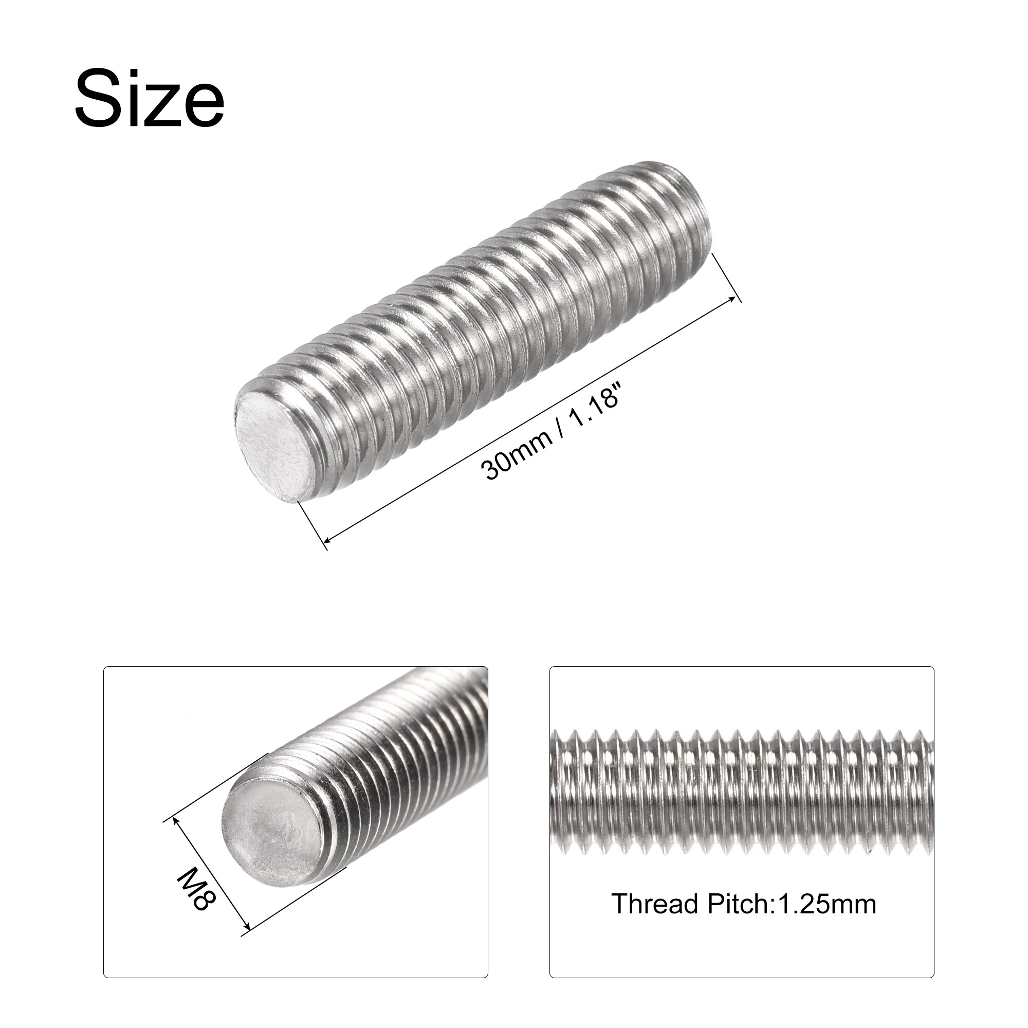 Unique Bargains S26032400UX2781 Threaded-Rod - View #3