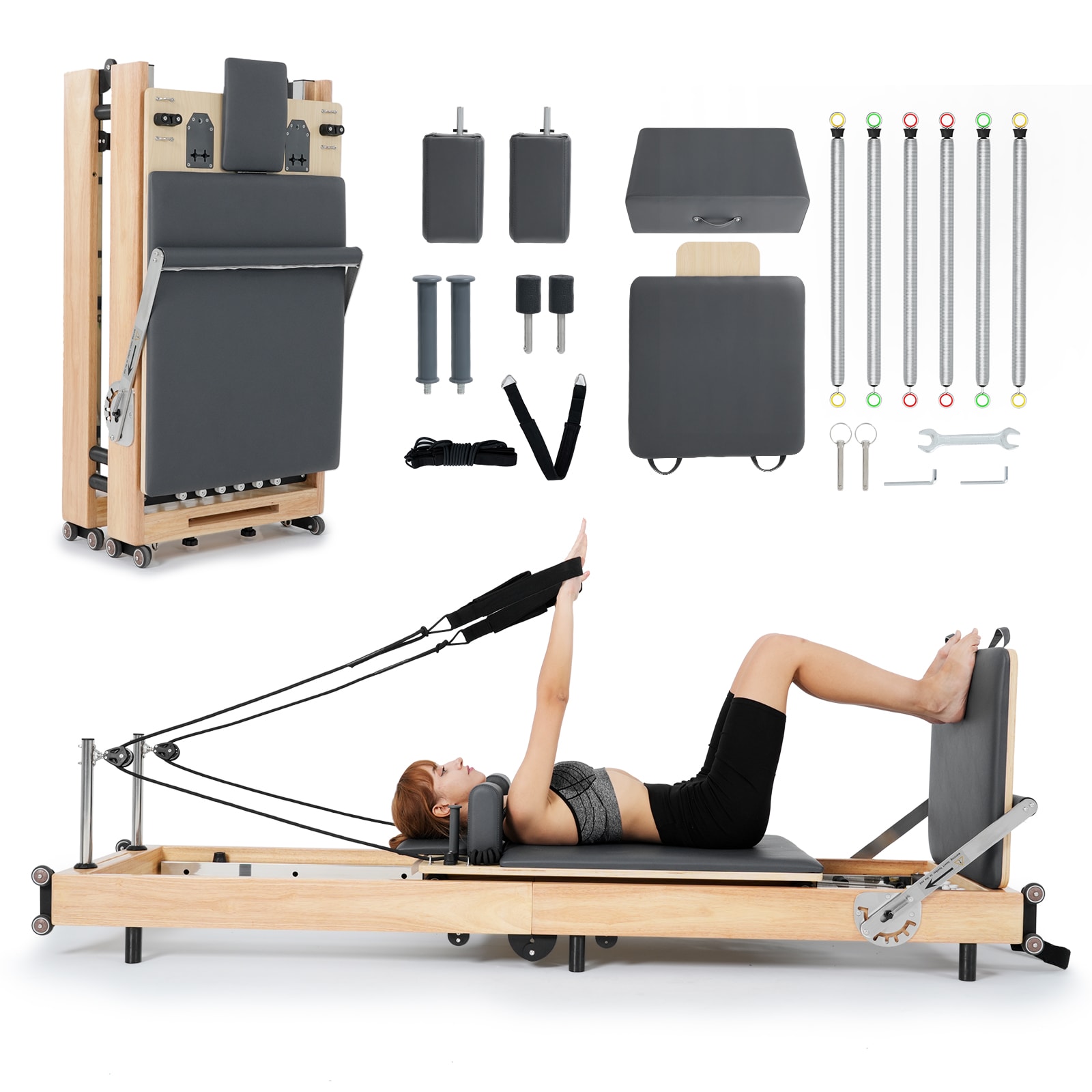 Esazn SOPL-PLTHXC-DG Pilates Reformer Machine Pilates reformer