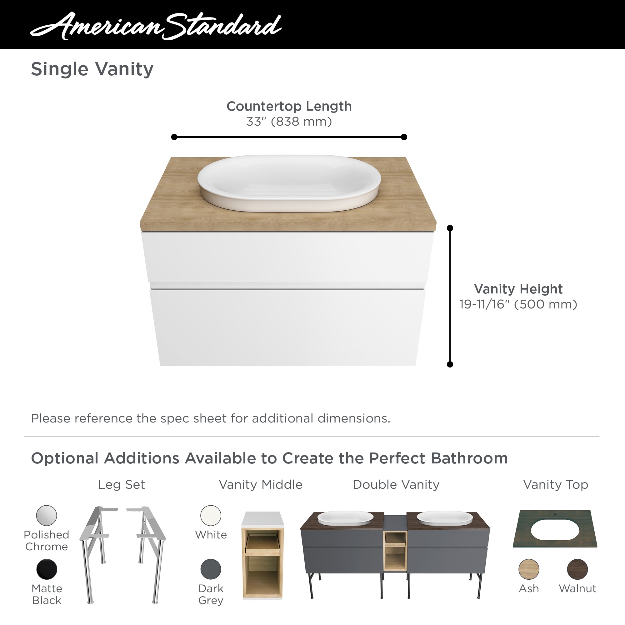 American Standard Studio s Vitreous China Drop-In Oval Modern White ...