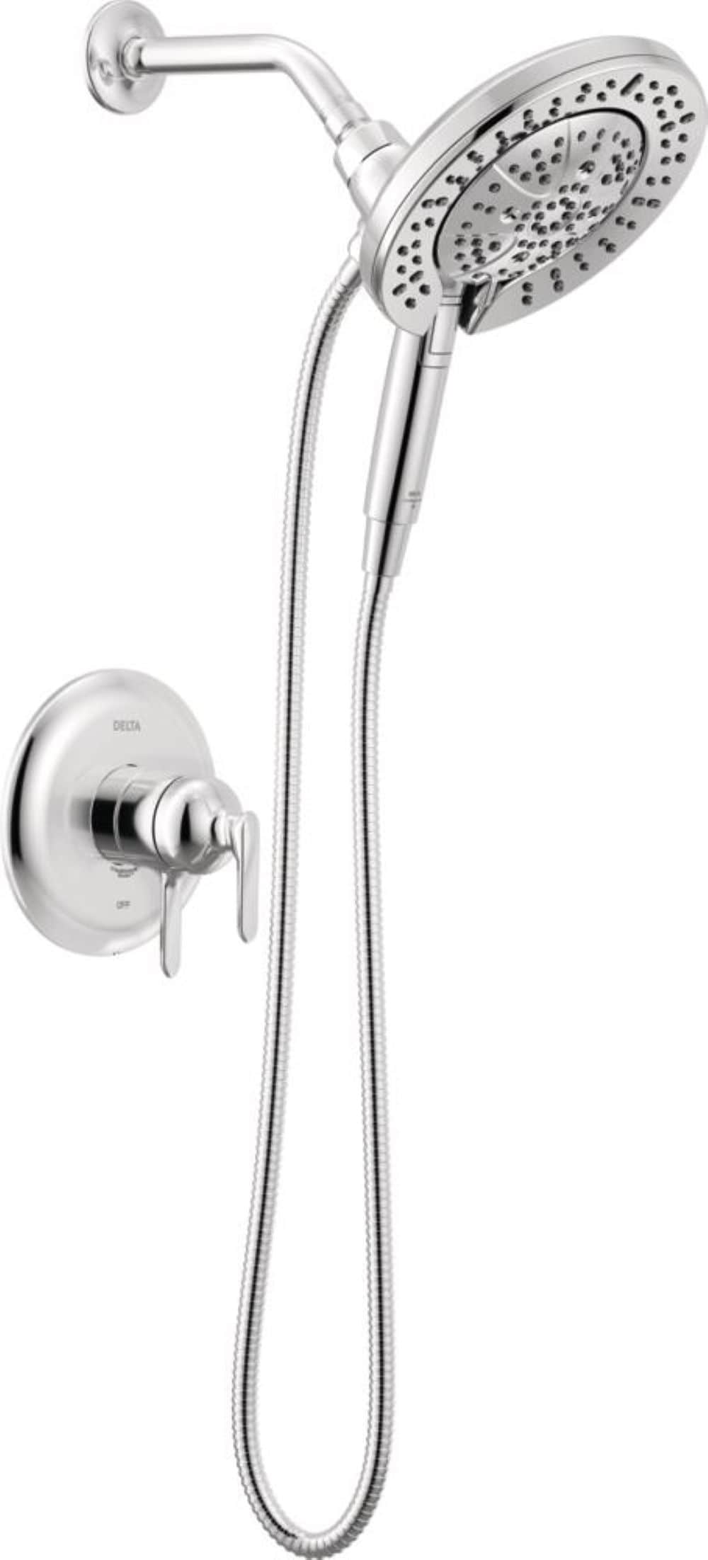 Bonacci Lumicoat Chrome 2-handle Multi-function 7.88-in Round Shower Faucet ( Valve not Included )