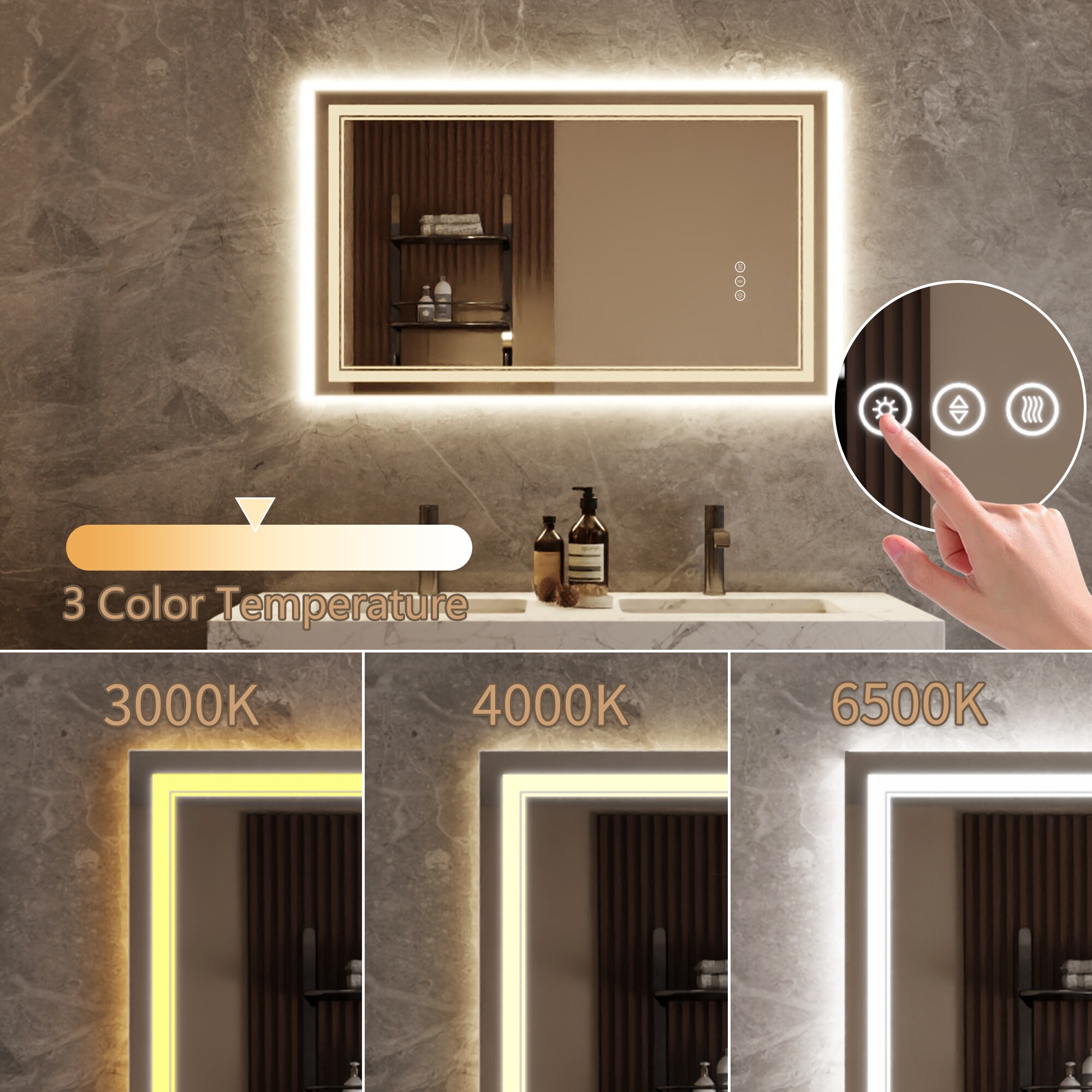 Bayfeve BFXB-2S2440-MIR Framed-Bath-Mirrors - View #11