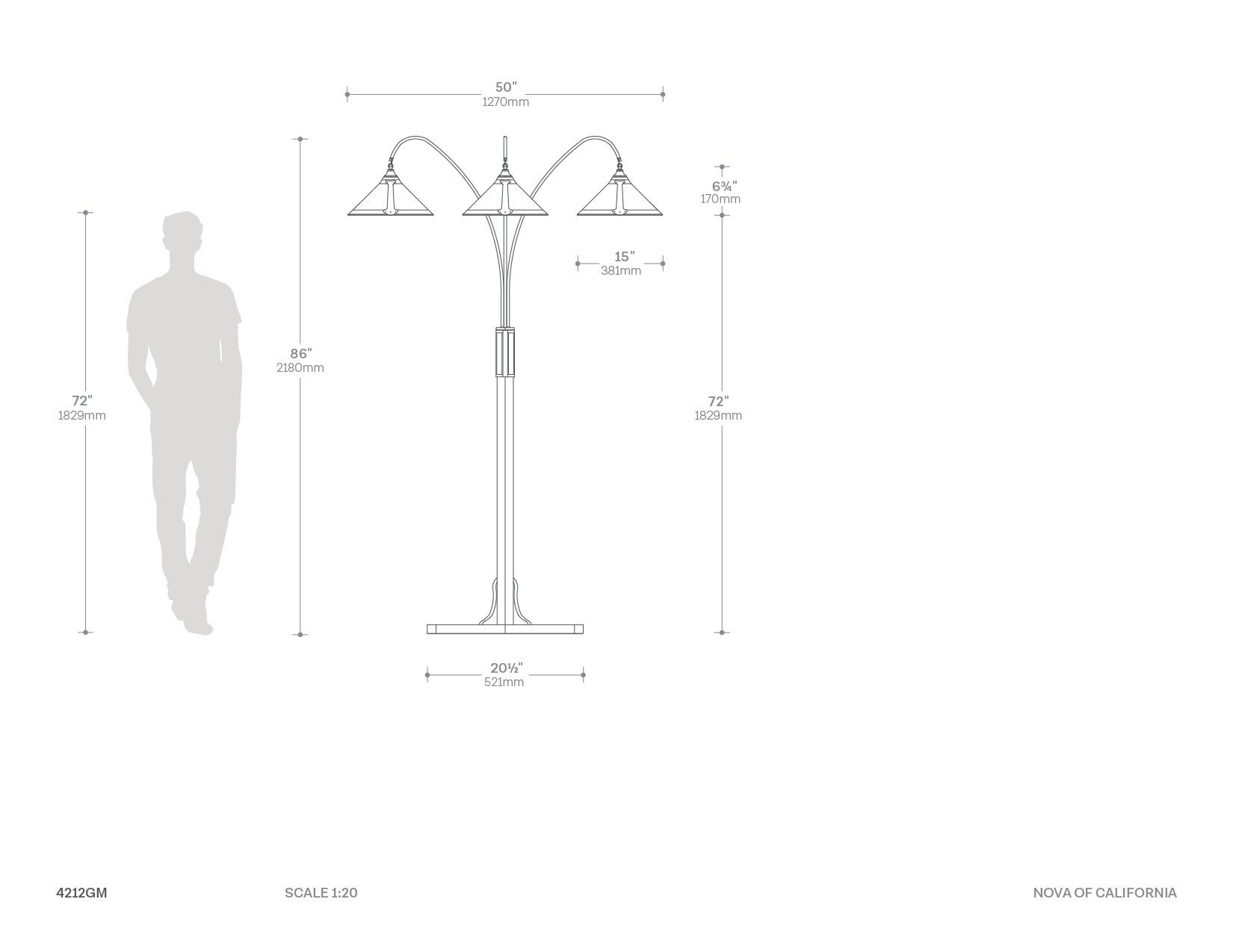 NOVA of California 4212GM floorlamps - View #9